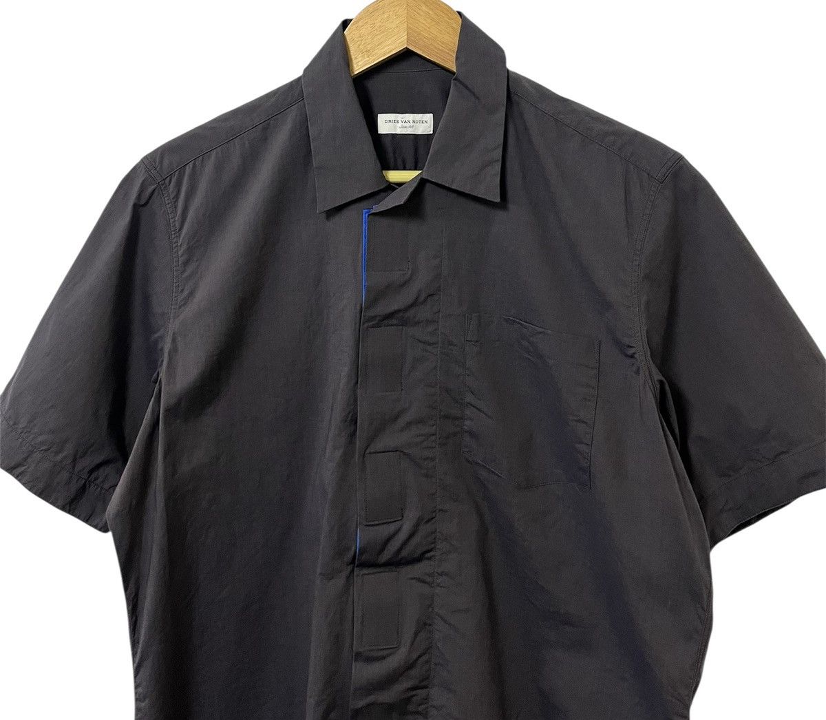 Dries Van Noten DRIES VAN NOTEN HIDDEN PLACKET BLUE PIPING LUXURY SHIRT Size US M / EU 48-50 / 2 - 3 Thumbnail