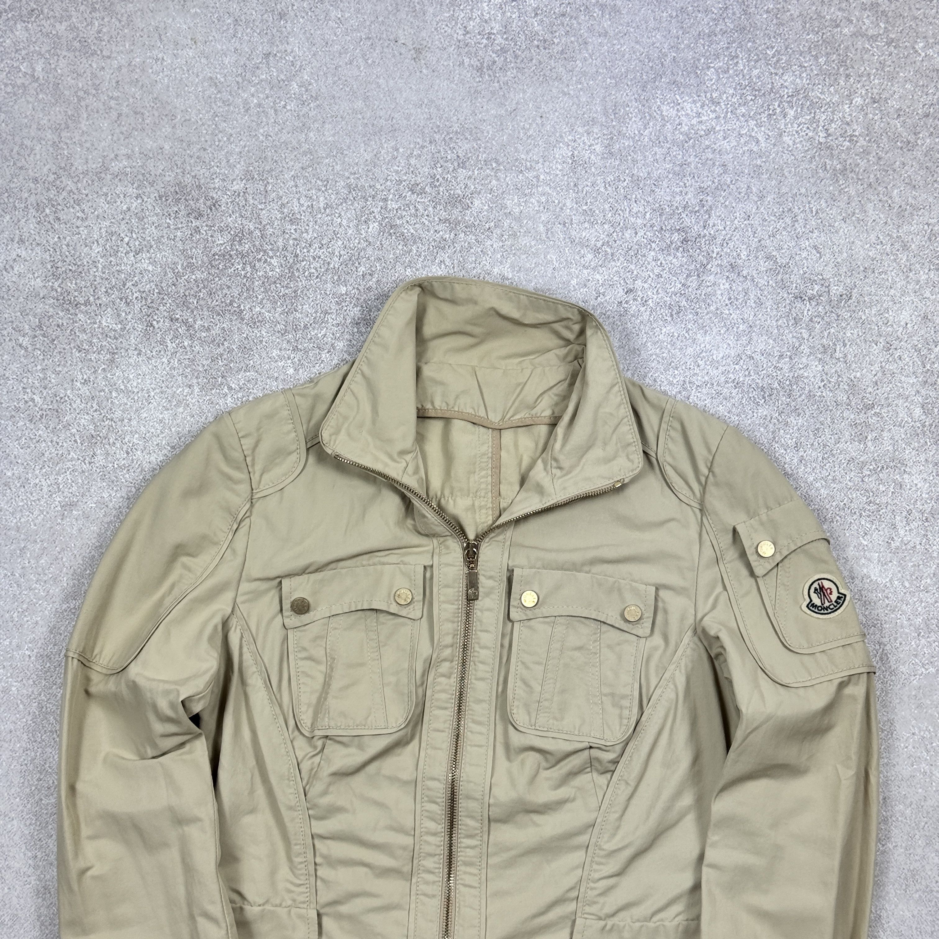 Moncler Women`s Moncler Cotton Blend Beige Military Jacket Size 1/S Size S / US 4 / IT 40 - 5 Thumbnail