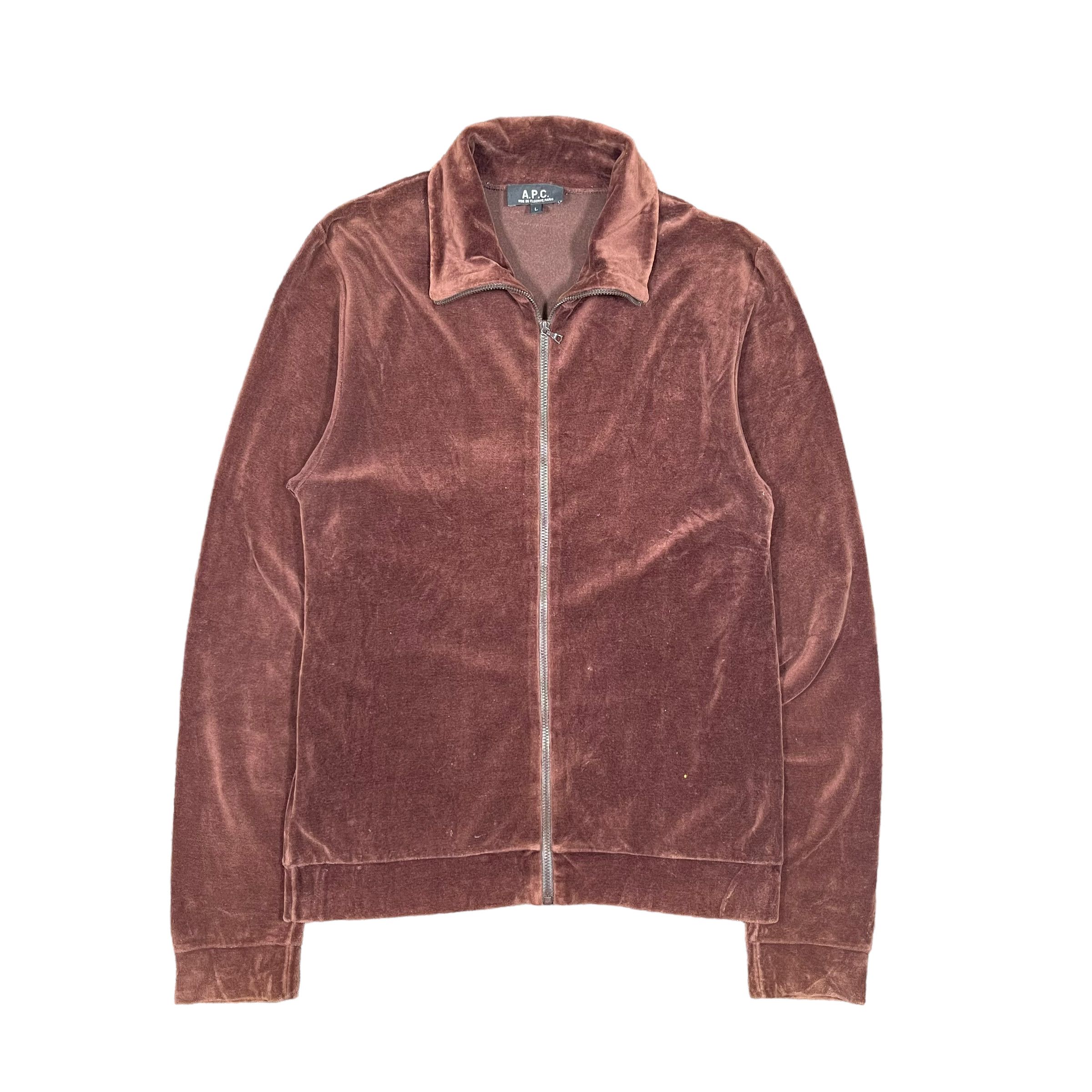 A.P.C. × Velvet APC Velvet Zipper Sweater Made In France Size US L / EU 52-54 / 3 - 5 Thumbnail