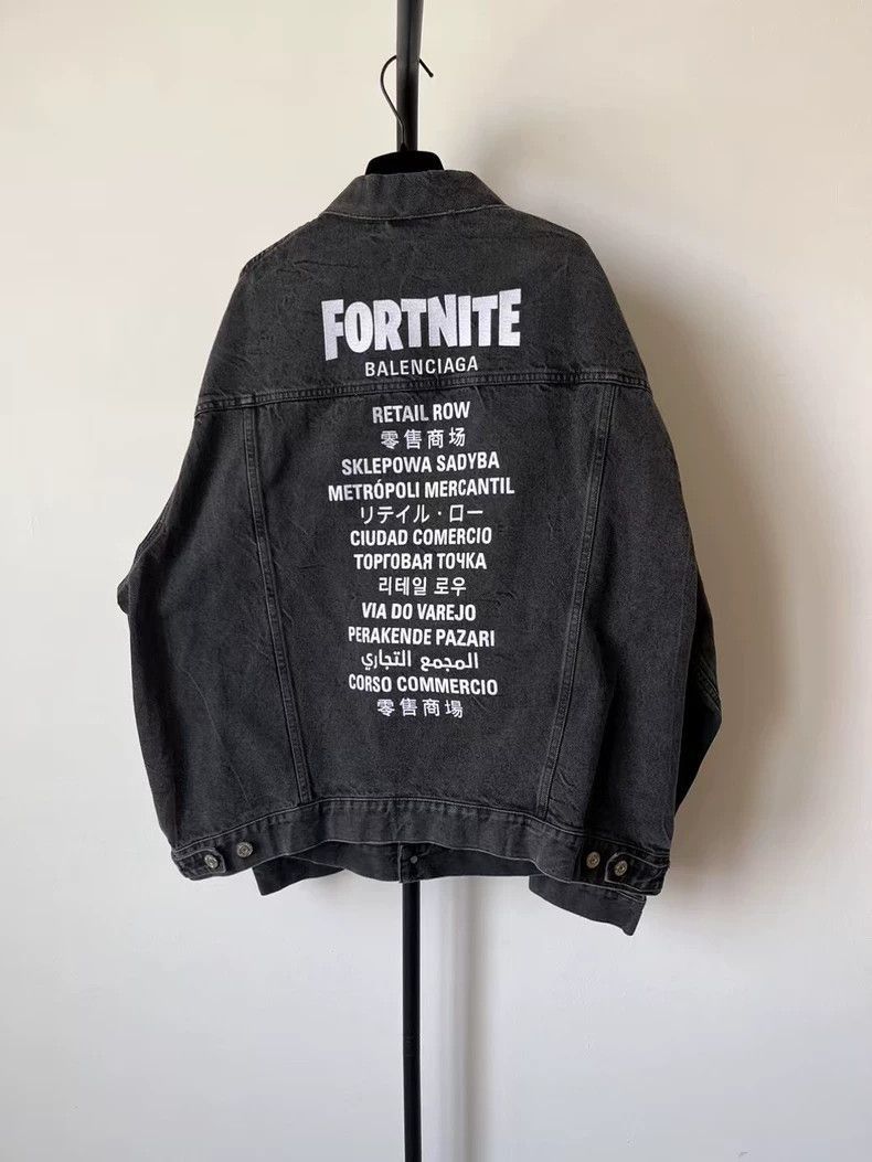 Balenciaga Balenciaga Balenciaga x FORTNITE Black Denim Jacket -2507 Size US XS / EU 42 / 0 - 2 Thumbnail