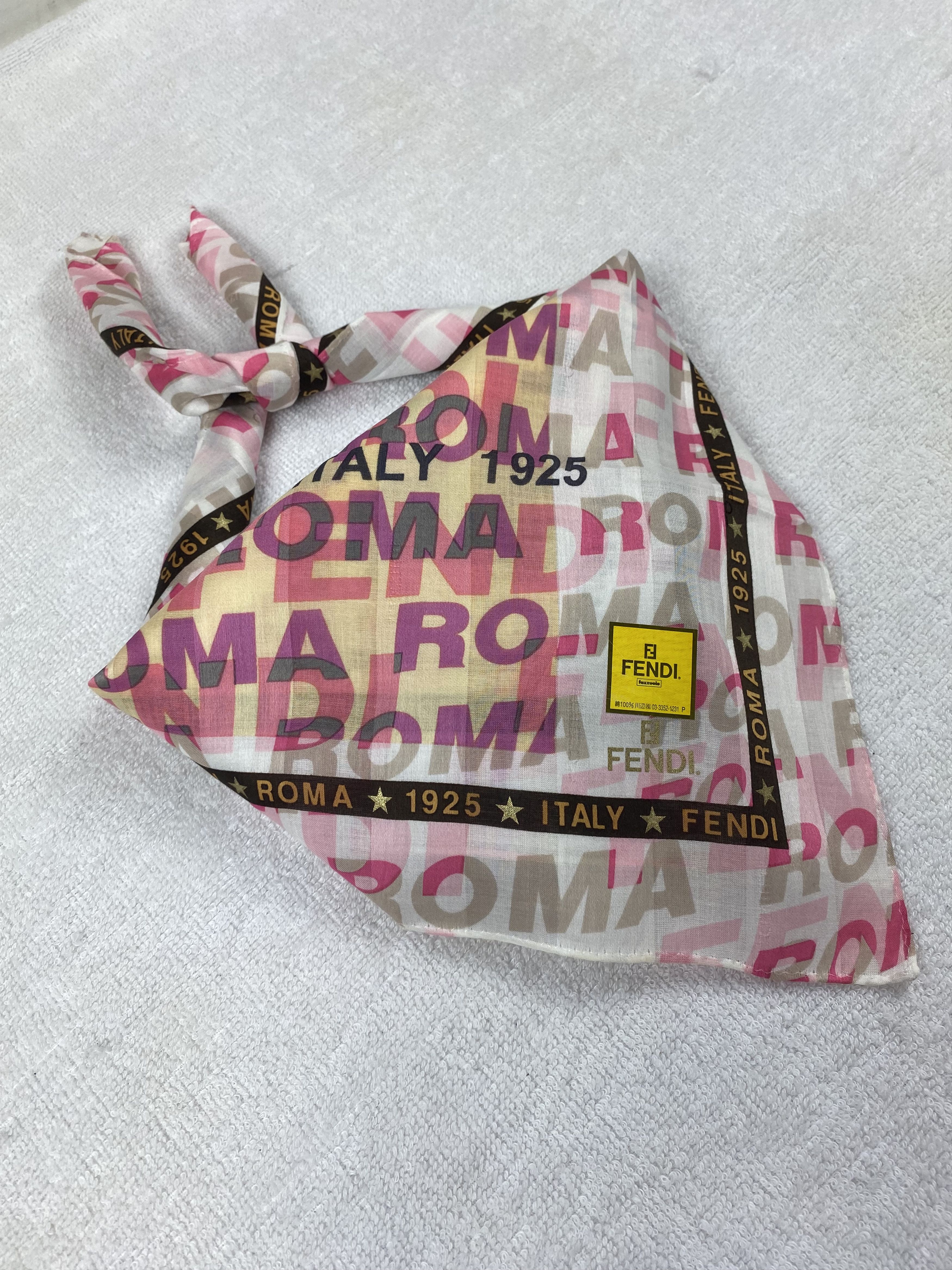 Vintage Vintage Fendi Handkerchief / Bandana / Neckerchief A1153 Size ONE SIZE - 2 Thumbnail