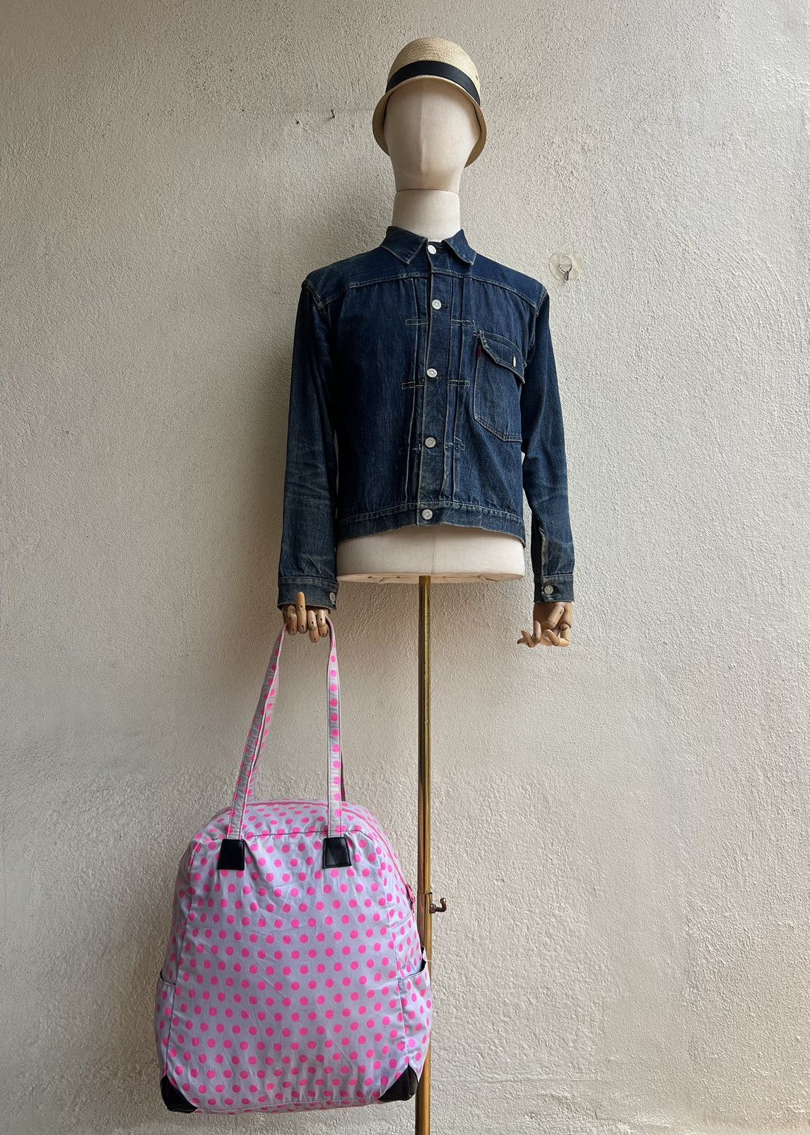 20471120 Milk Boy Japan Muddy Pink Polka Dot Bag Tote Size ONE SIZE - 4 Thumbnail