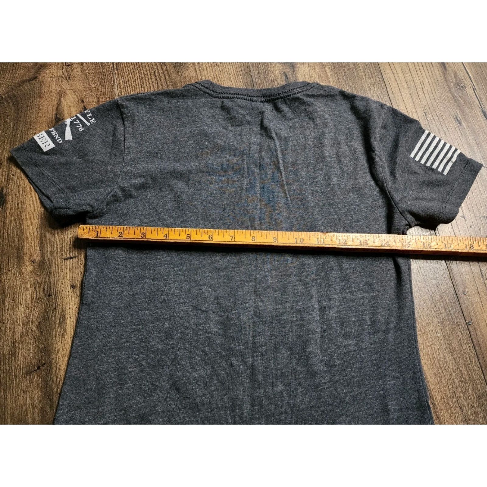 Vintage Womens M Grunt Style Bombs Away Pin Up T Shirt Patriotic USA Military Gray Crew Neck Short Sleeve T-Shirt Slim Regular Size M Womens Size M / US 6-8 / IT 42-44 - 3 Thumbnail