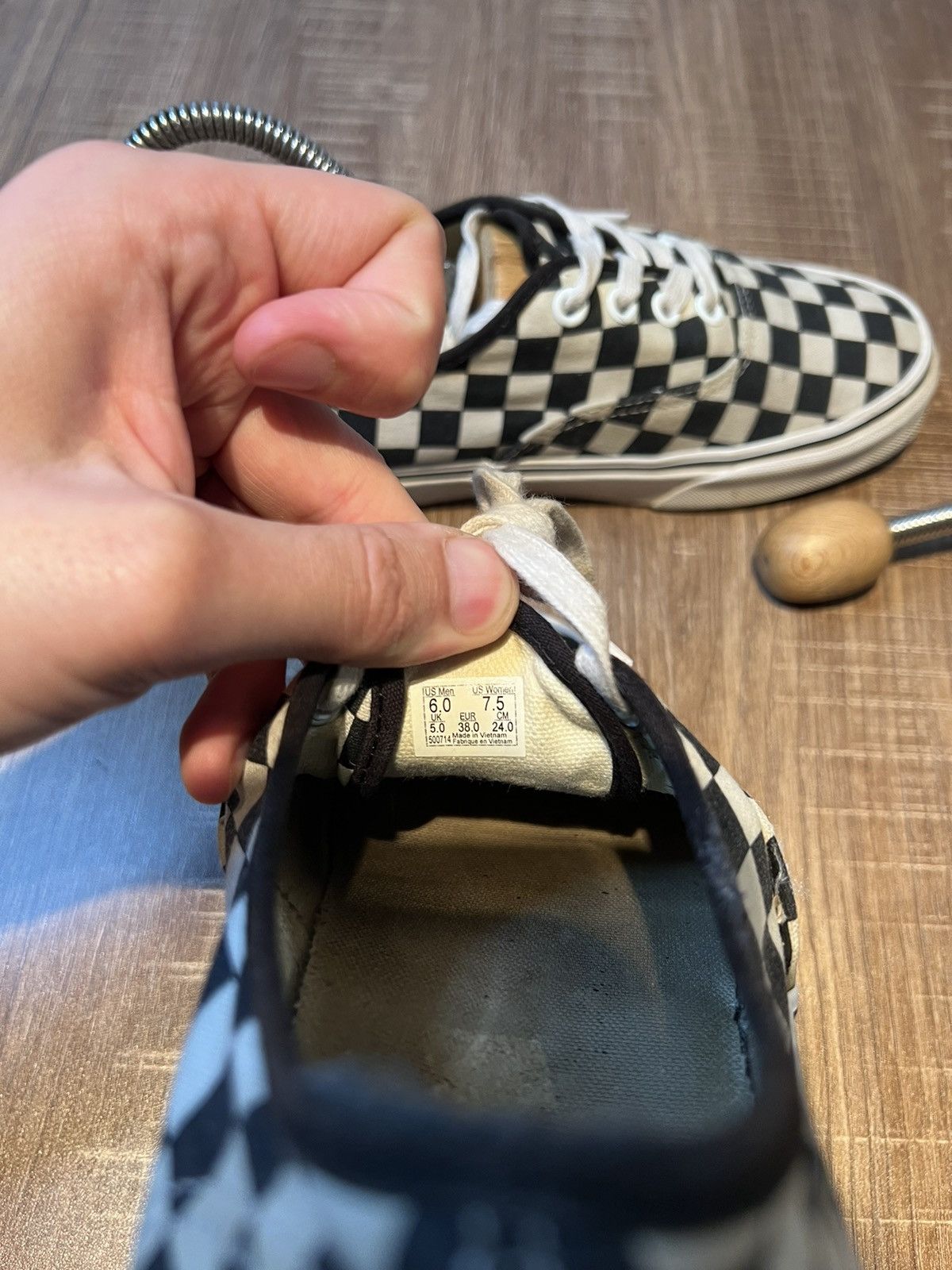 Vans Vans Authentic Golden Coast Black White Men s Size 6 Shoes Grailed