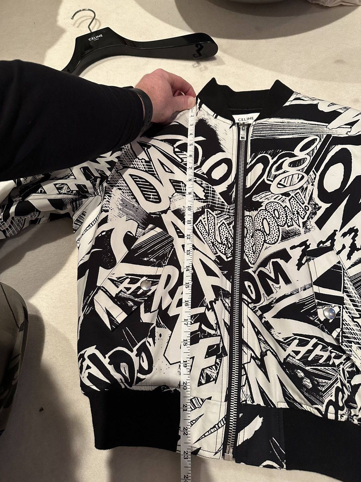 Celine SS19 Celine $3450 Marclay bomber jacket Hedi Slimane black S Size US S / EU 44-46 / 1 - 7 Thumbnail