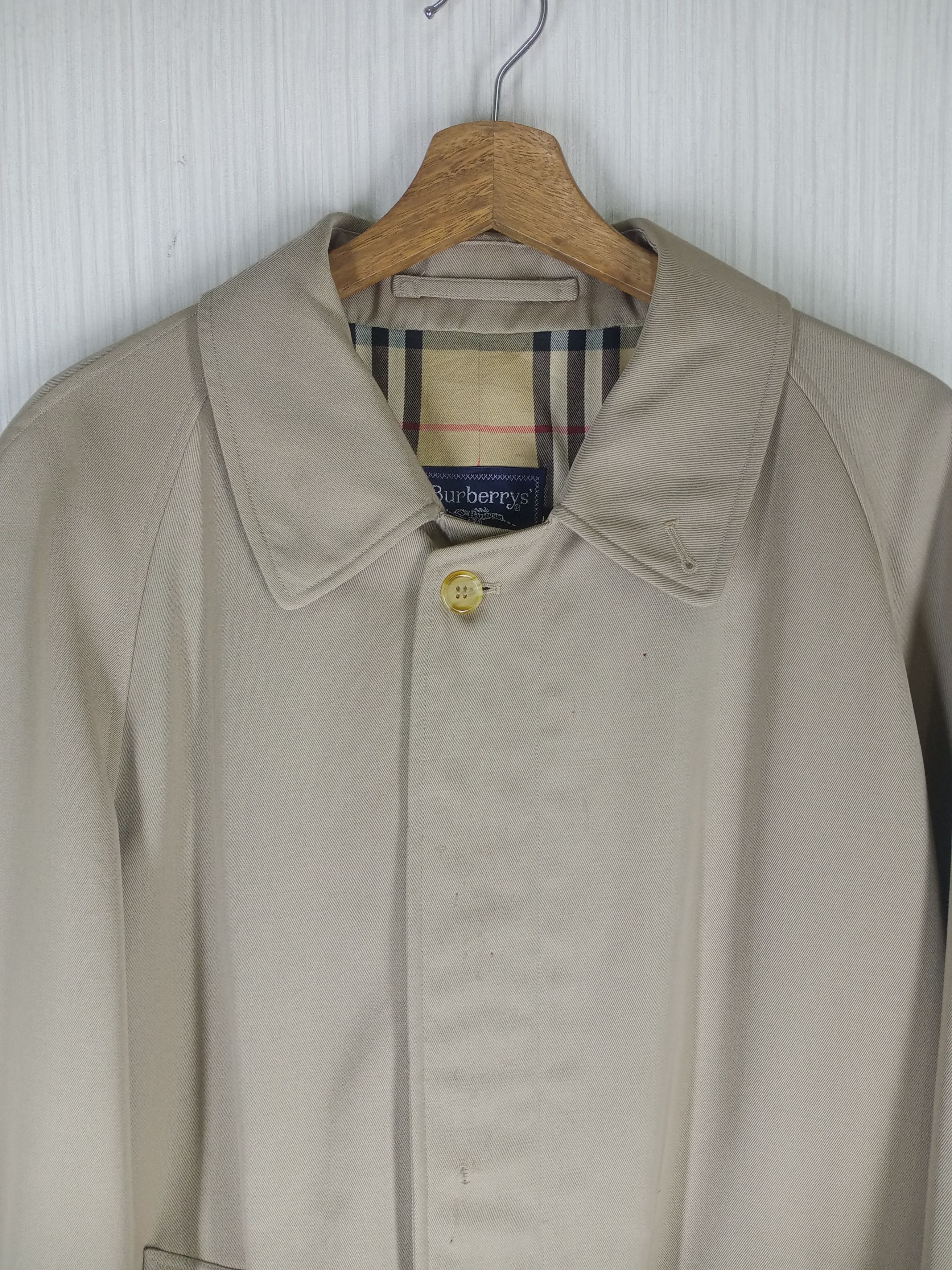Burberry Vintage 90s Burberrys Nova Check Men's Trench Coat Size US L / EU 52-54 / 3 - 2 Thumbnail