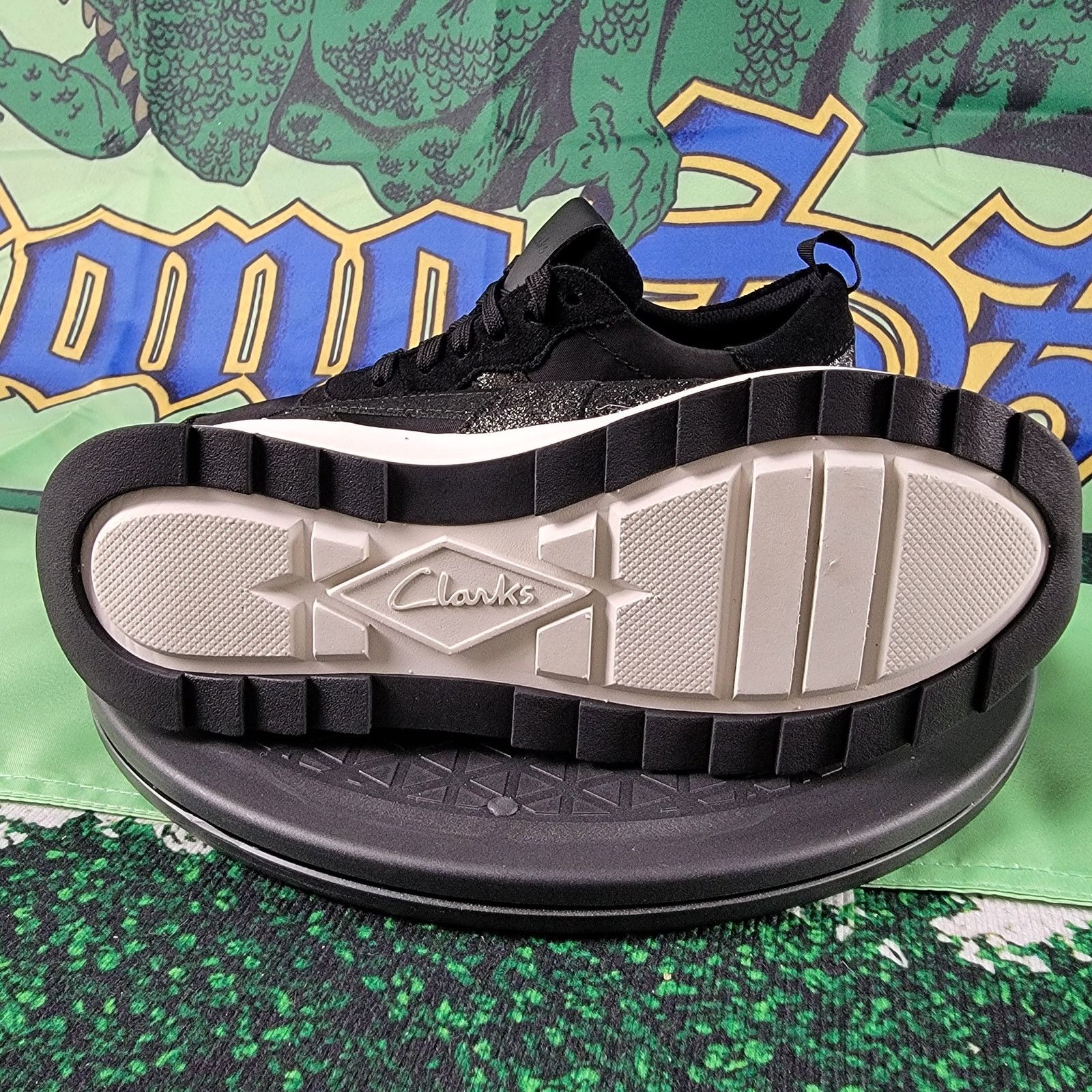 Clarks Clarks Womens Dashlite Jazz Sneakers Black Sz 7W Size US 7 / IT 37 - 7 Thumbnail