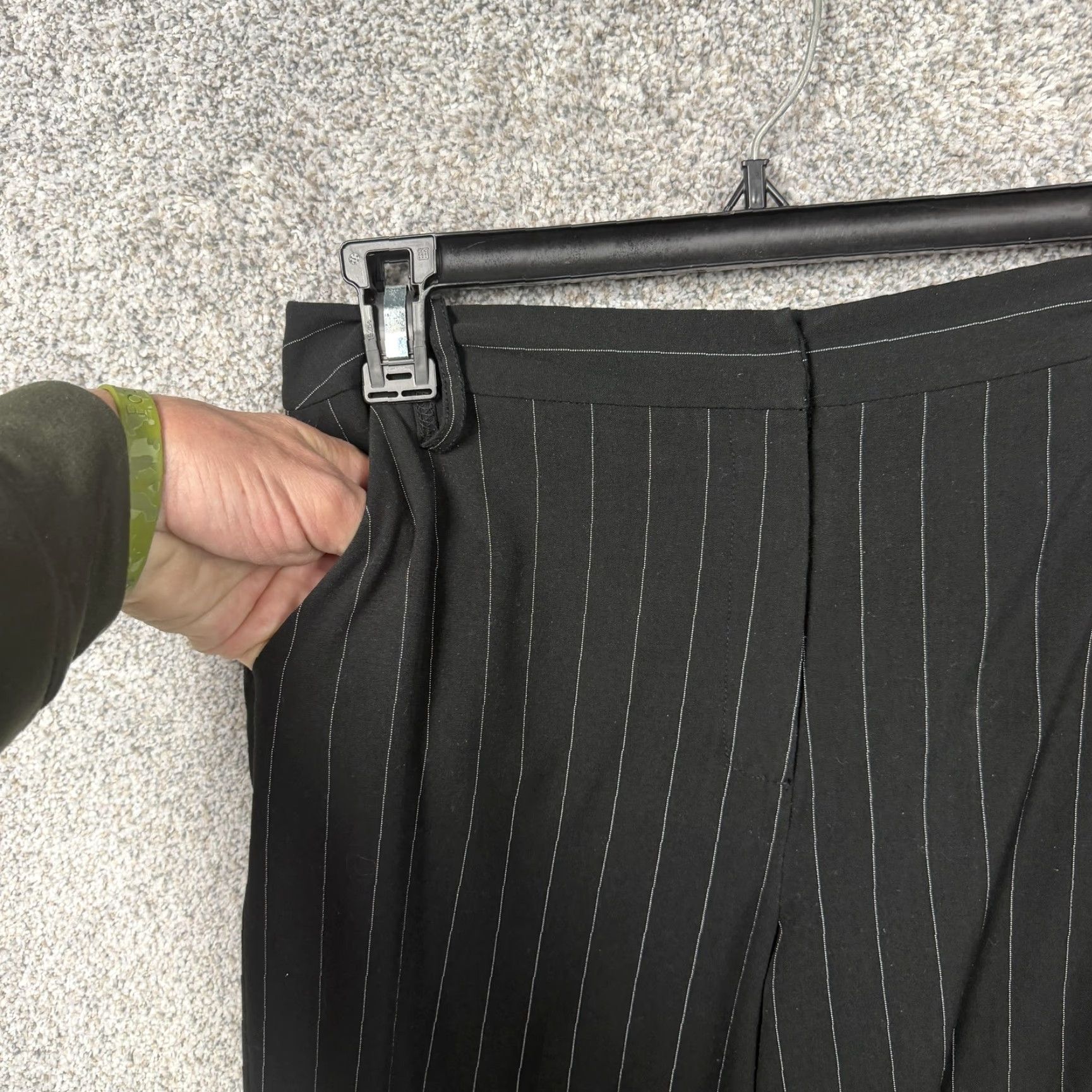 Vintage Larry Levine Pants Size 8P Pinstripe Office Chic Classic Preppy Business Casual Size 30" / US 8 / IT 44 - 6 Thumbnail