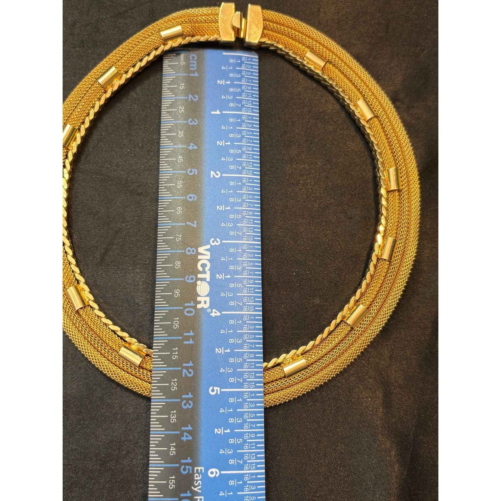 Other Vintage Gold Tone Mesh Necklace and Pedant 70g Size ONE SIZE - 5 Thumbnail