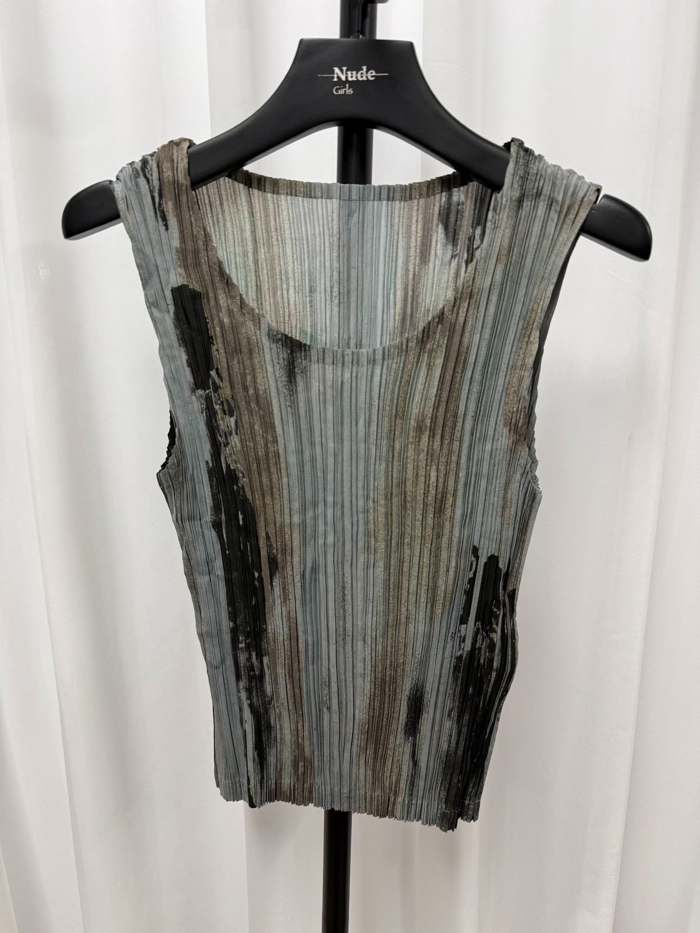 Issey Miyake Issey Miyake Ink Wash Burned Pleated Tank Size US M / EU 48-50 / 2 - 1 Thumbnail