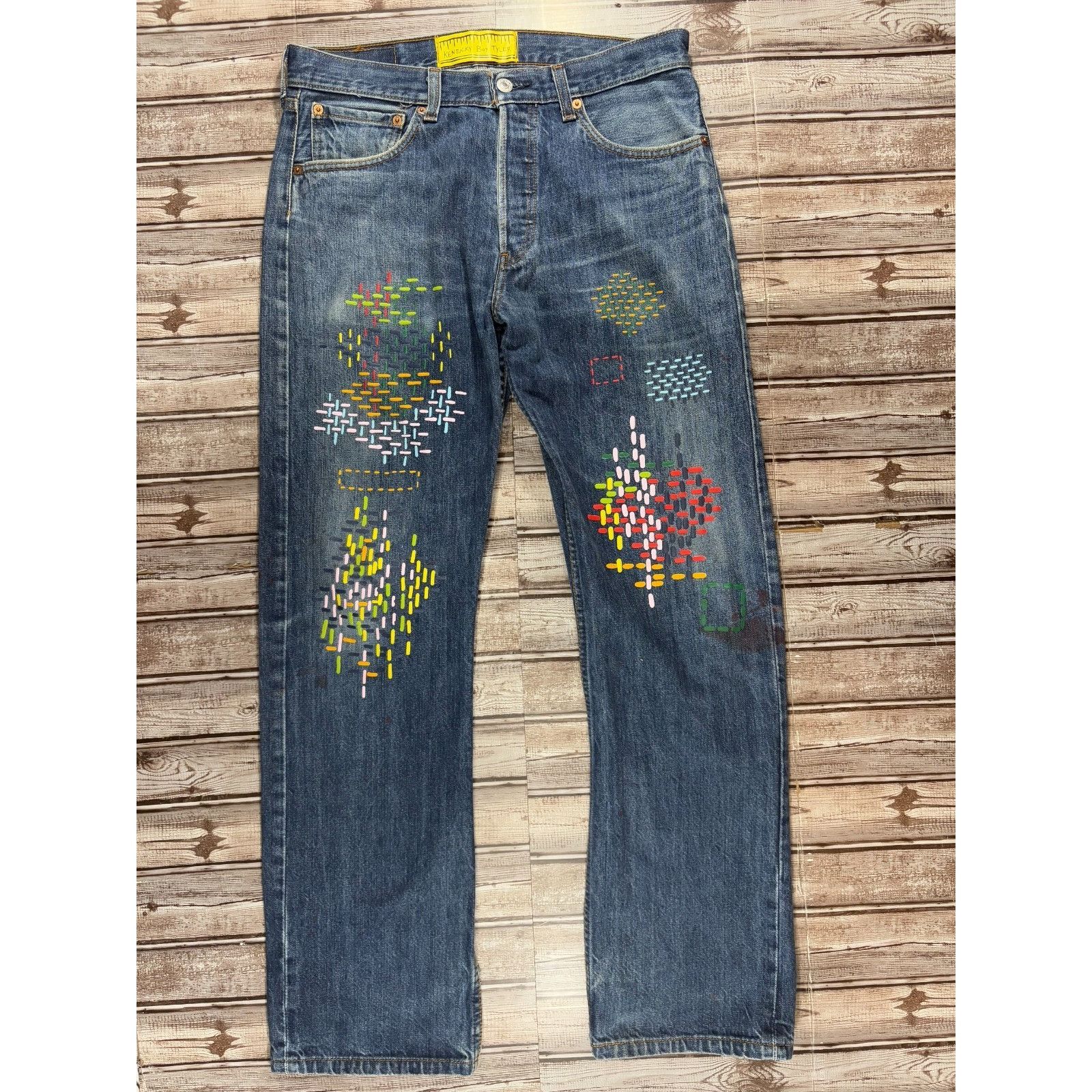Kentucky Boy Tyler Kentucky Boy Tyler up cycled levis jeans size 32 32 Size US 32 / EU 48 - 1 Thumbnail
