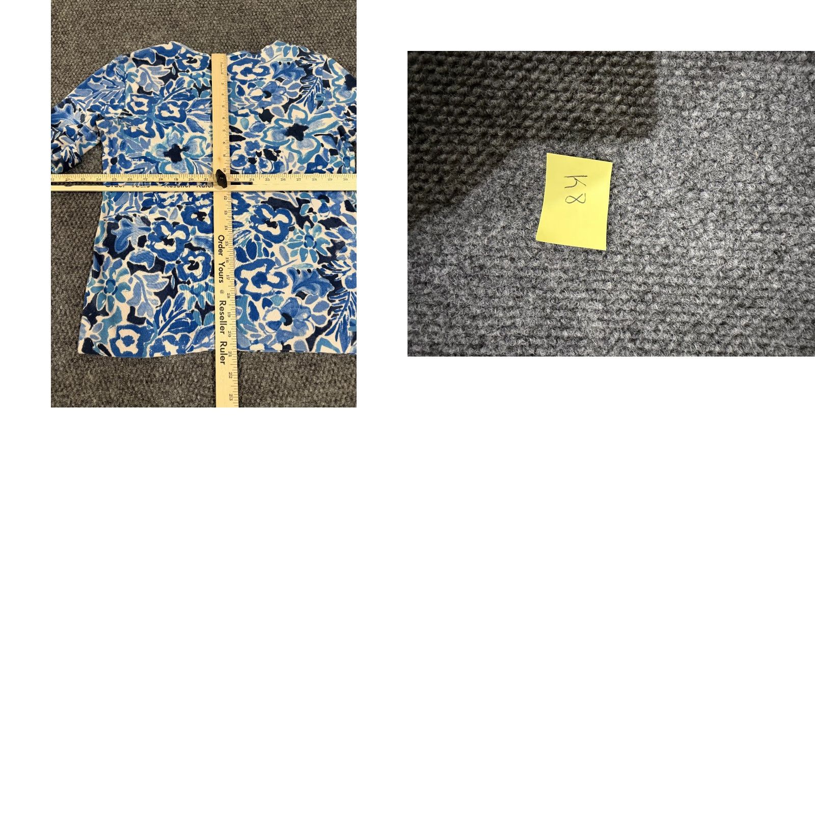 Ralph Lauren Lauren Ralph Lauren Blouse Womens L Blue Floral 3/4 Sleeve Lightweight Knit Cotton Shirt Regular Fit Womens Size L / US 10 / IT 46 - 8 Thumbnail
