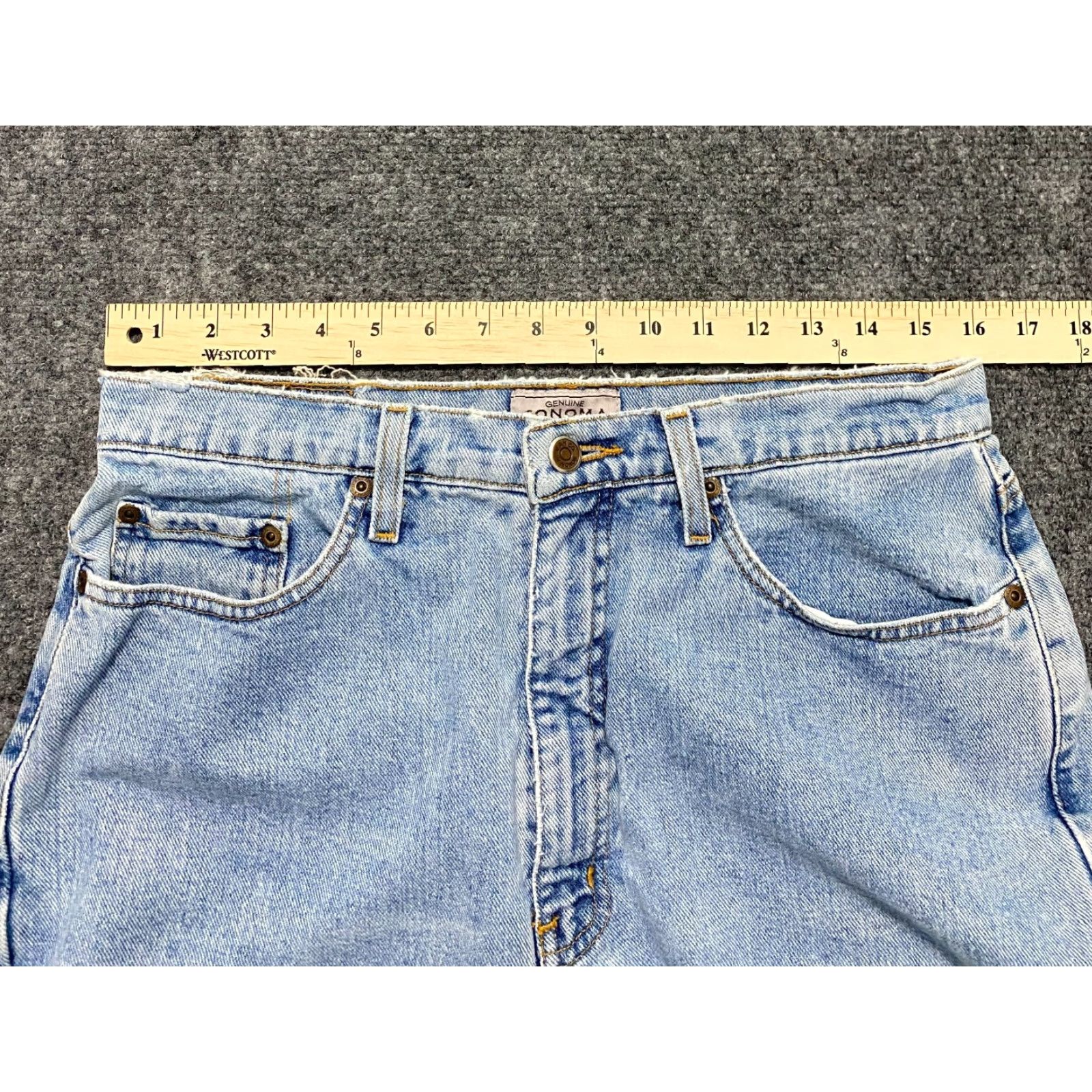 Vintage VINTAGE Sonoma Jeans High Rise Size 13 Blue Light Wash Denim 5-Pocket Design Women Juniors Straight Inseam 29 Dress? Size 24" / US 00 / IT 34 - 6 Thumbnail