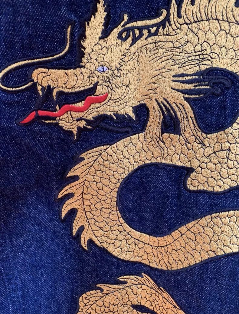 Kenzo KENZO Golden dragon embroidered denim jacket Size US M / EU 48-50 / 2 - 5 Thumbnail