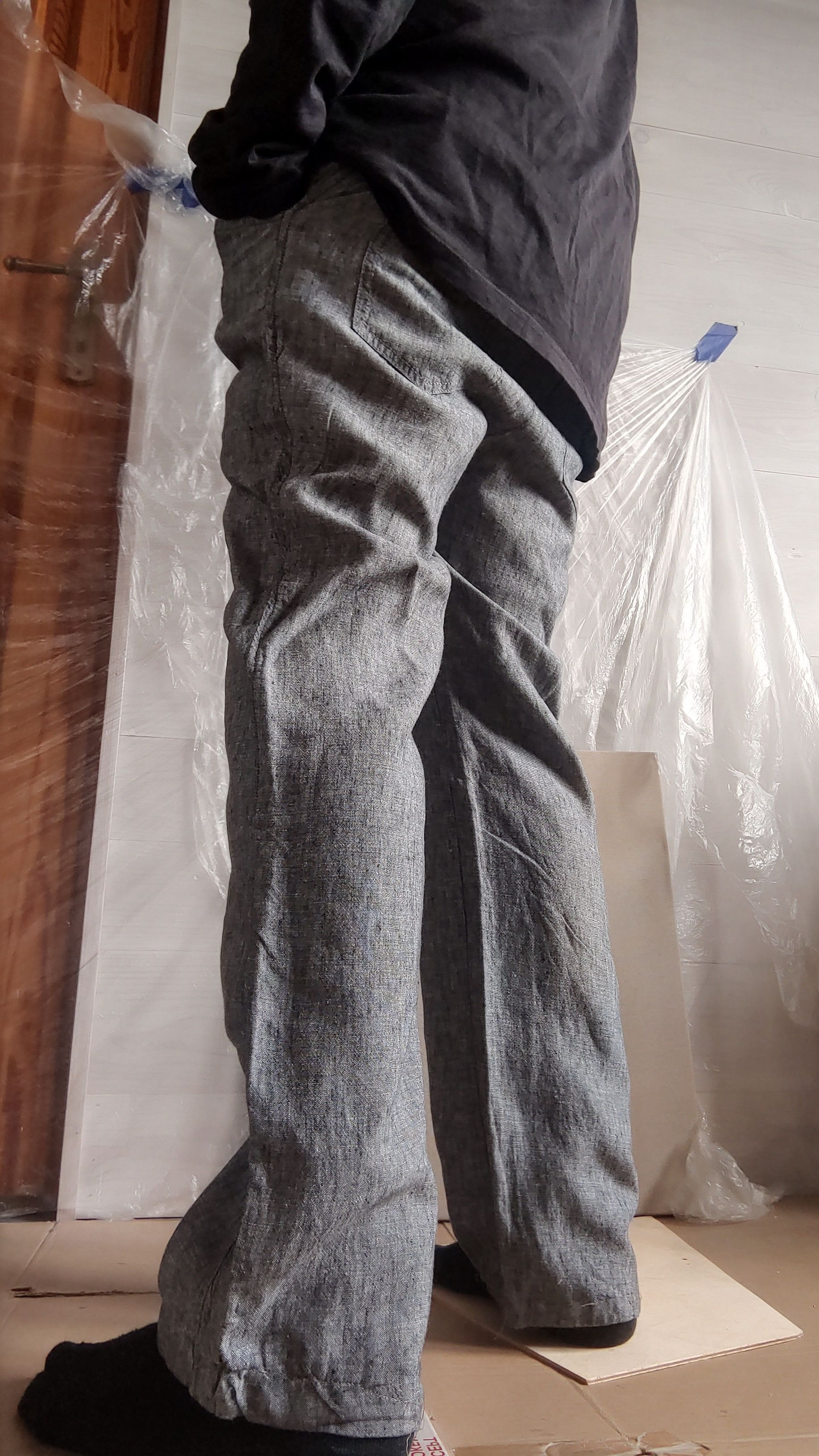Vintage 100% Linen Pants Flared Baggy Minimalist y2k Vintage Size US 32 / EU 48 - 13 Thumbnail