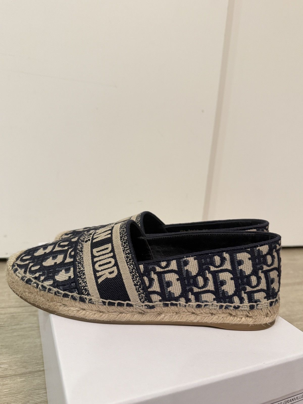 Dior Granville Espadrille - Deep Blue Dior Oblique Size 38