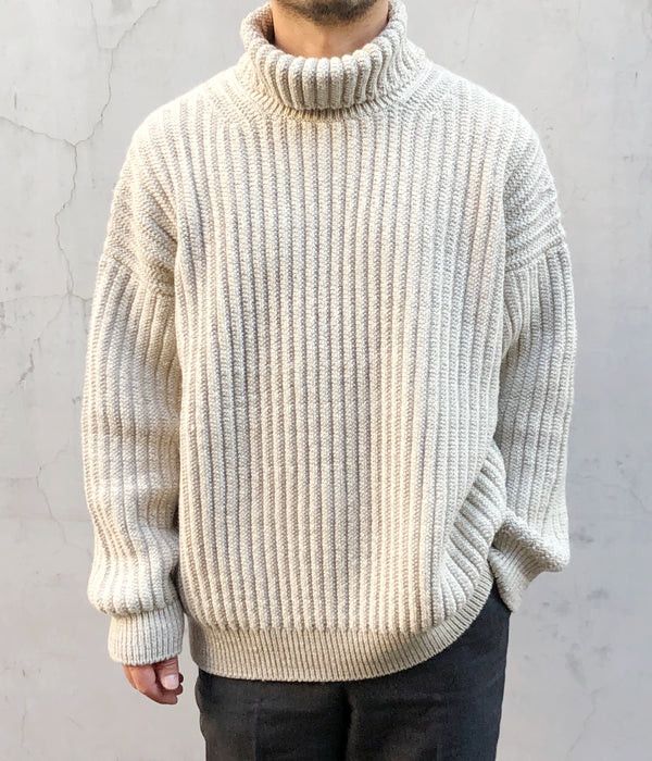 岡山 visvim AMPLUS TURTLENECK KNIT IVORY サイズ2 - トップス