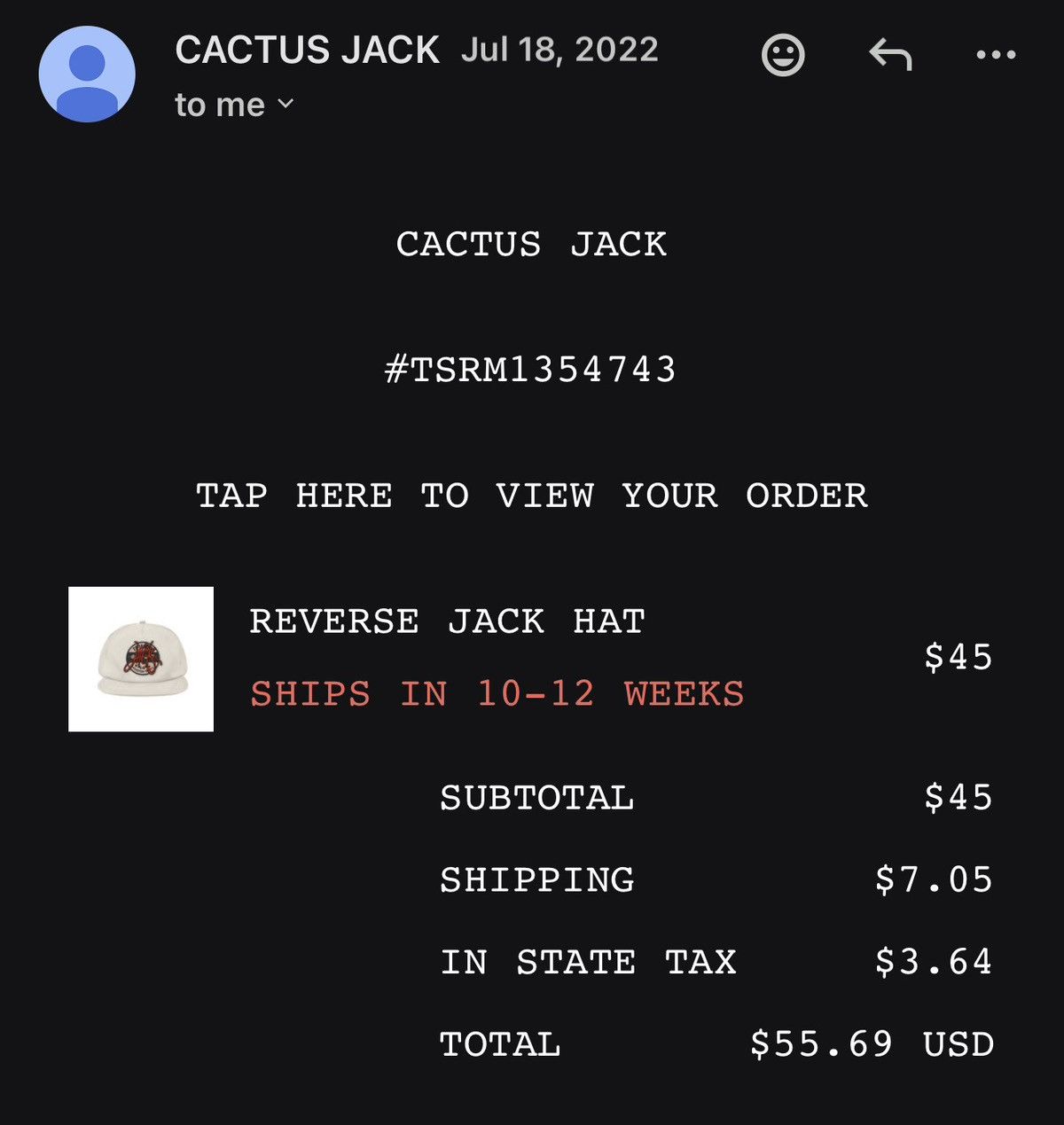 Travis Scott Travis Scott - “Reverse” Off-White Hat Size ONE SIZE - 4 Thumbnail