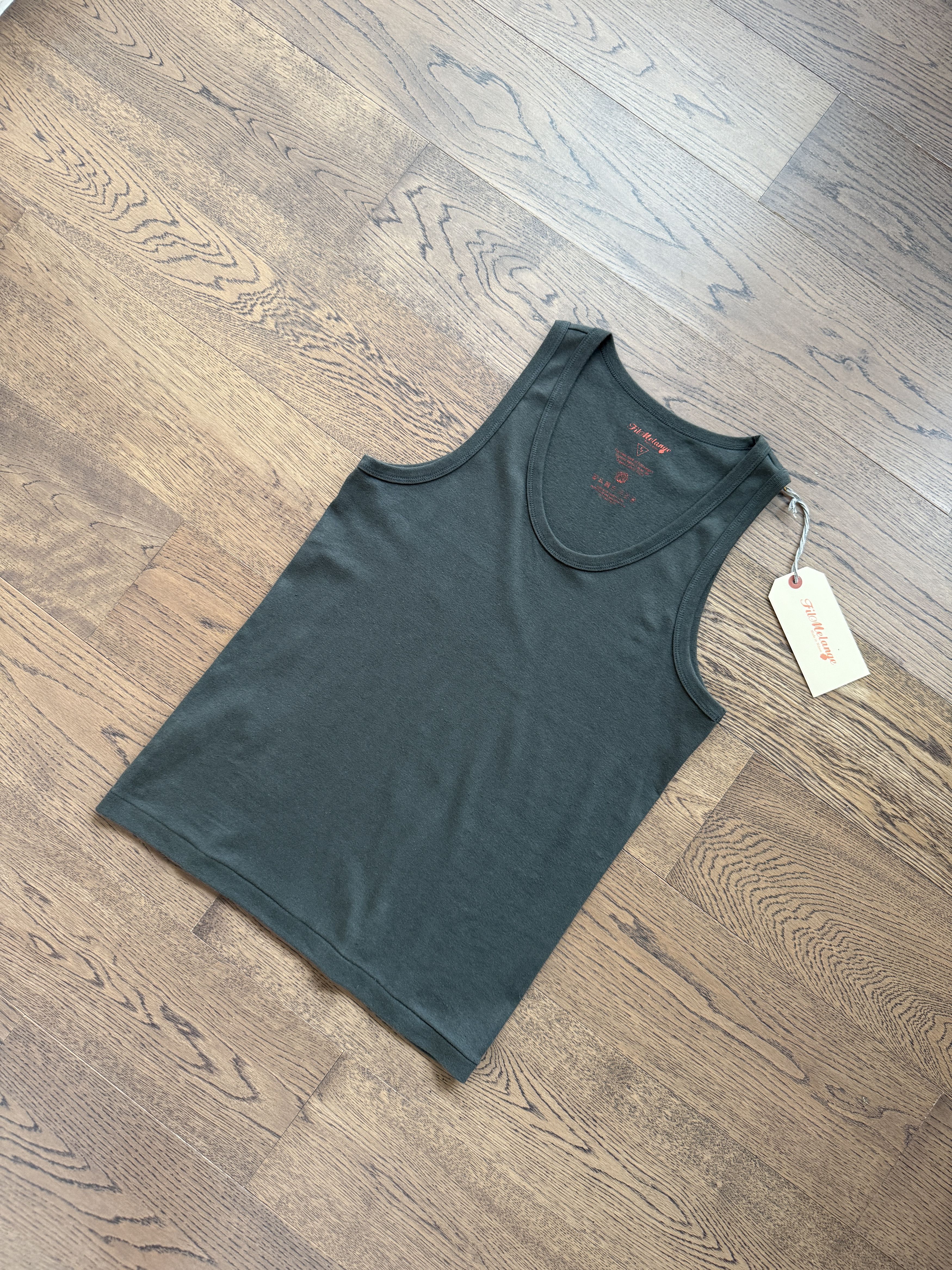 FilMelange FilMelange Japan Mens Military Green Cotton Mens Tank Top L Size US L / EU 52-54 / 3 - 8 Thumbnail