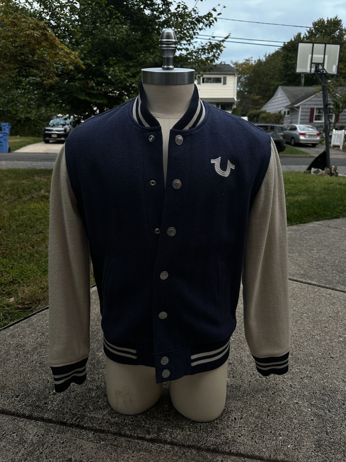 True Religion Vintage True Religion Varsity Jacket Size US XL / EU 56 / 4 - 1 Thumbnail