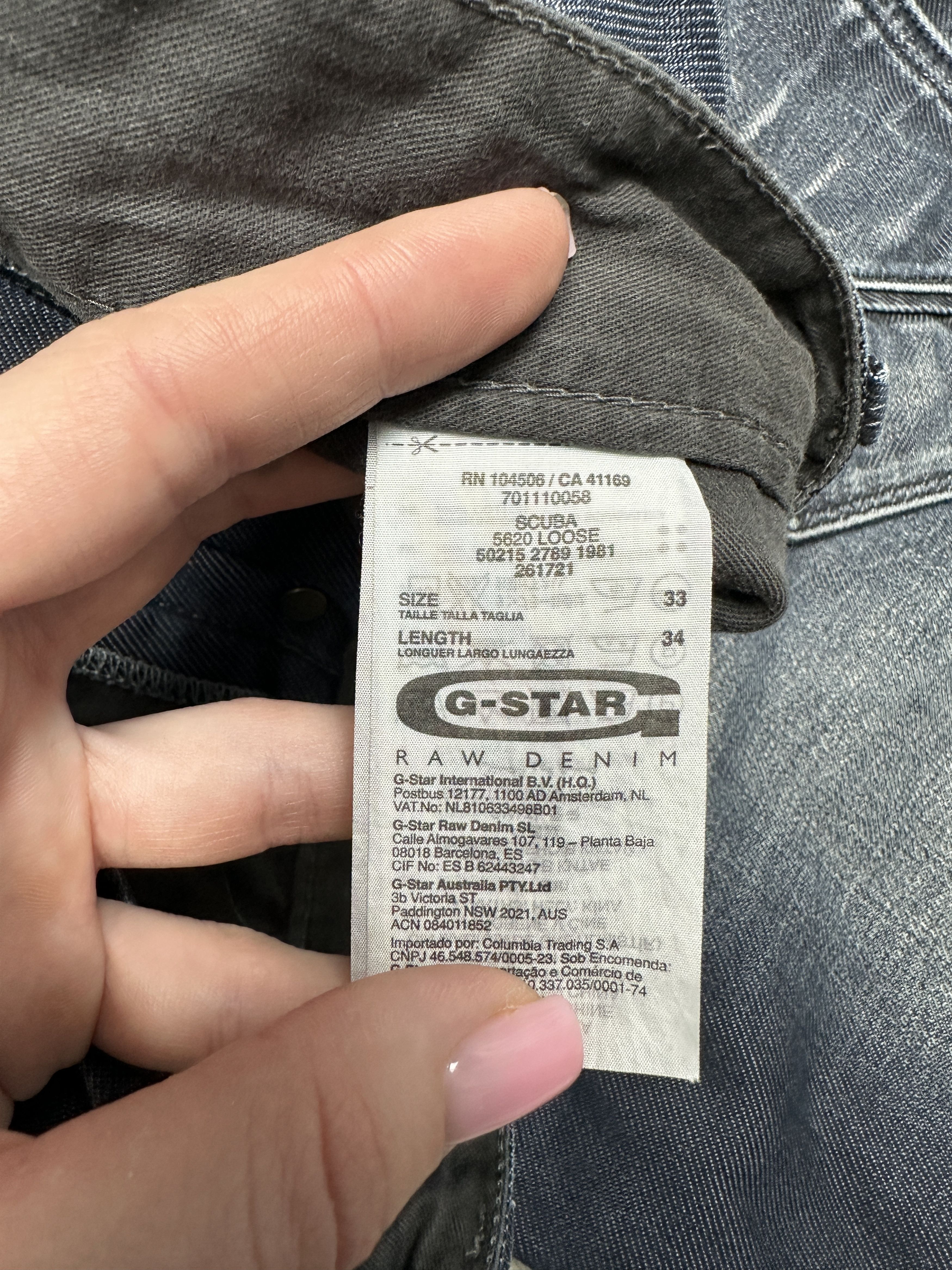 G-Star G Star Raw Scuba 5620 Loose Denim Double Knee Pants Jeans Size US 33 - 5 Thumbnail
