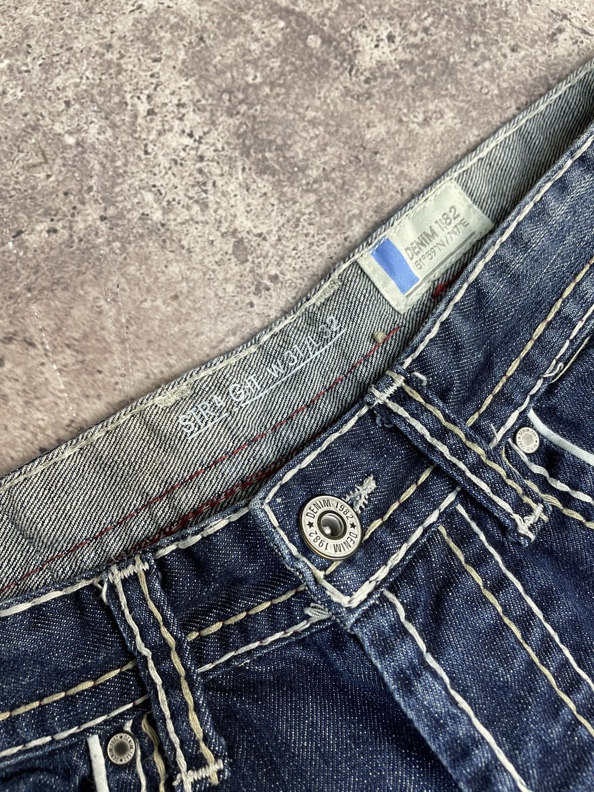 True Religion Vintage Y2K Like True Religion Distressed Jeans Ripped Blue Size US 31 - 9 Thumbnail