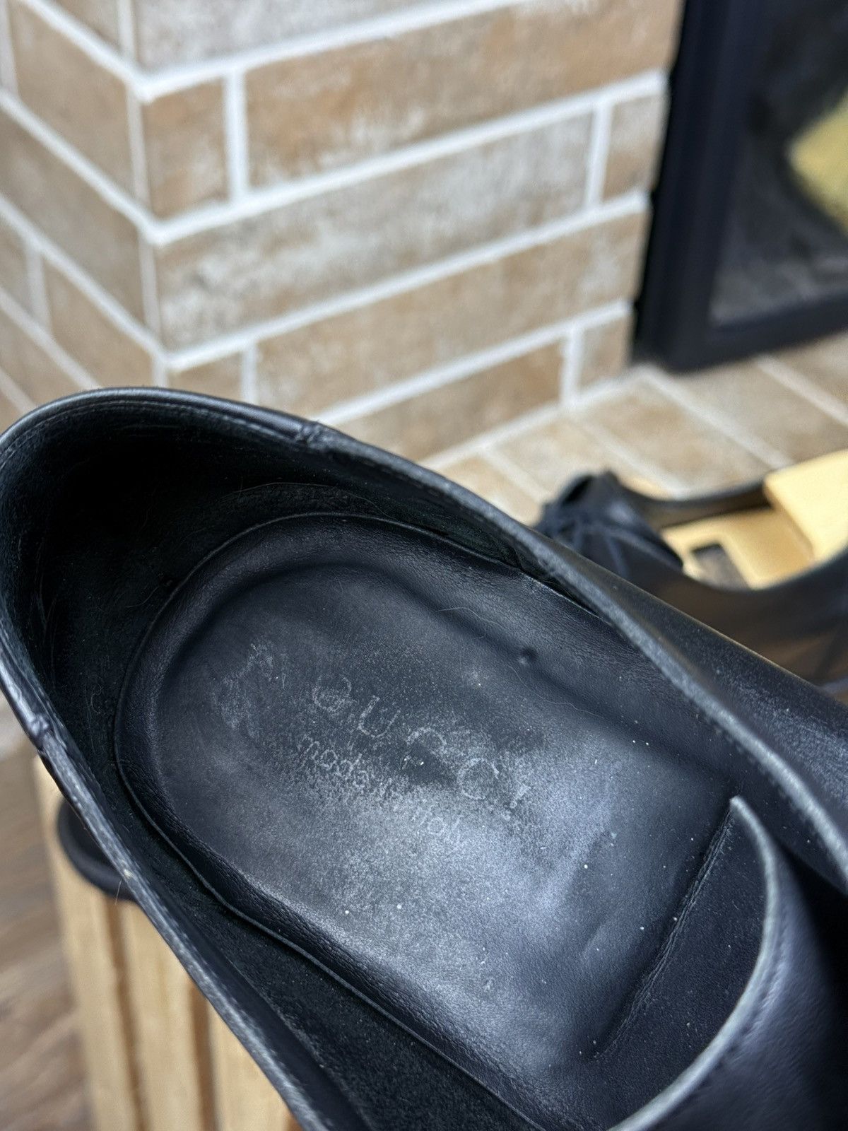 Gucci Gucci Black Leather Oxford Shoes Size US 12.5 / EU 45-46 - 16 Thumbnail