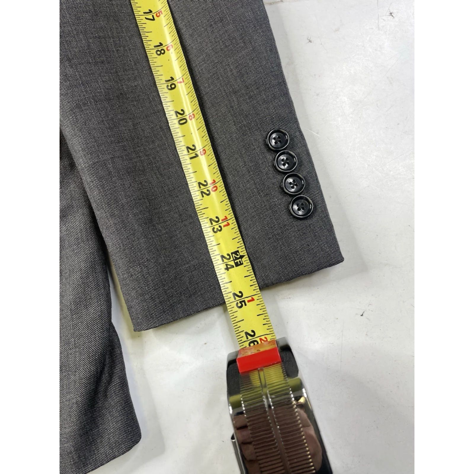 J.Crew J.CREW Blazer Mens 42R Gray Wool Italy Jacket Single-Breasted 2-Button Notch Lapel Dress/Casual XL? Size 42R - 6 Thumbnail