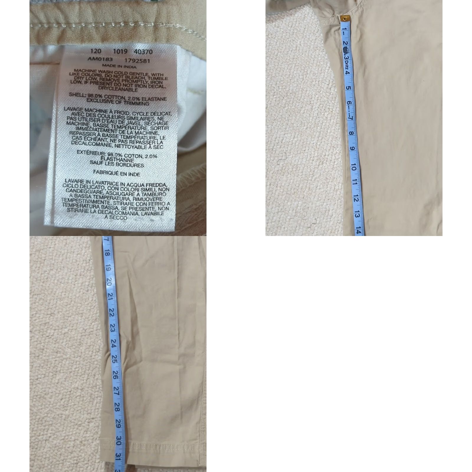 Vintage Columbia Flex Roc Pants 33x32 Beige Hiking Pants Men Regular Straight Leg Comfort Stretch Pockets Omni-Shade Canvas Cotton Elastane Outdoor Nature Size US 33 - 10 Thumbnail