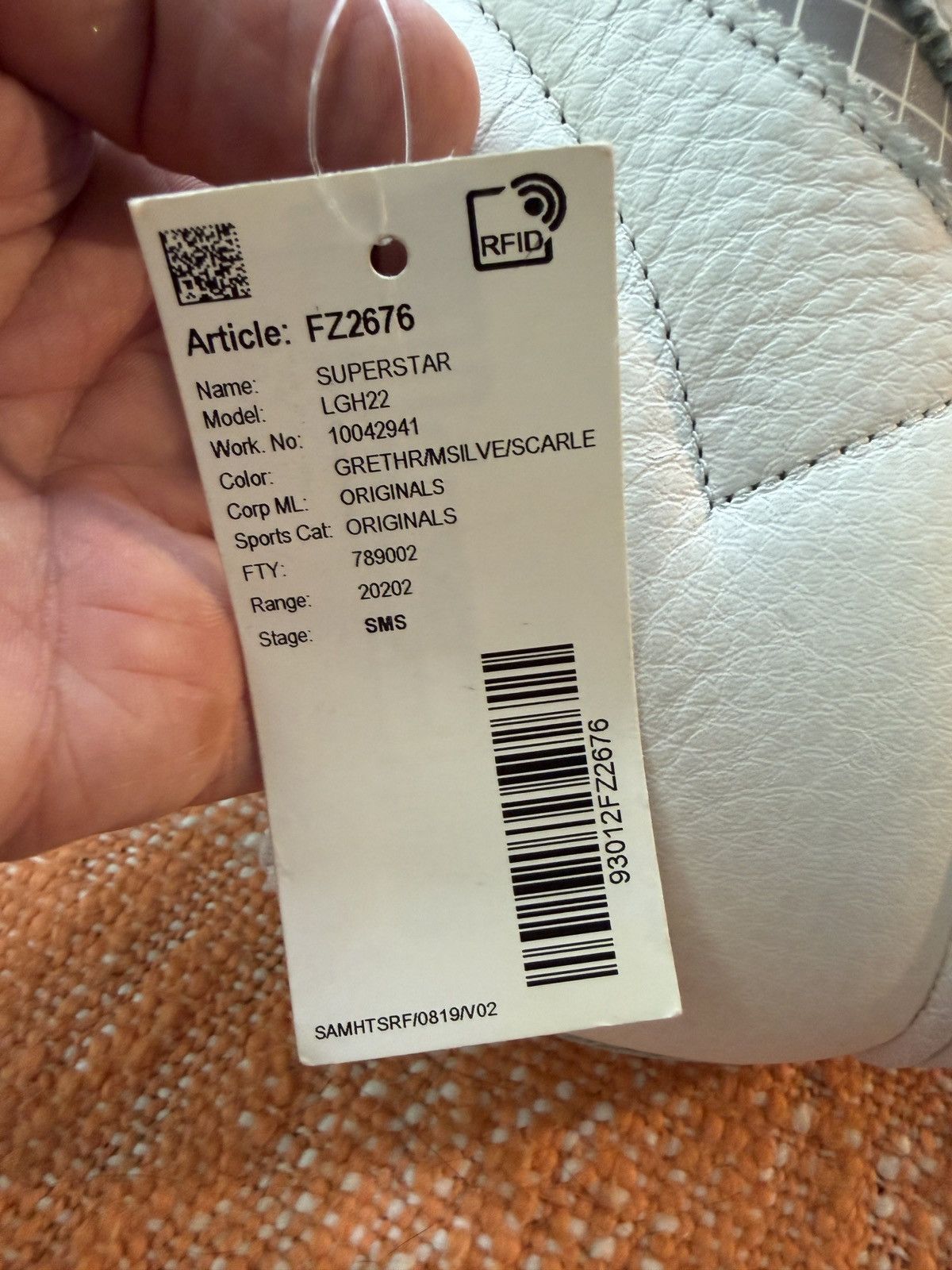 Adidas White On Blue Adidas Superstar Sample size 9 new Size US 9 / EU 42 - 13 Thumbnail