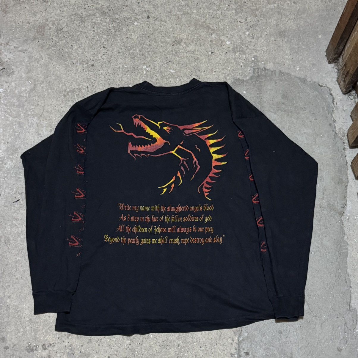 Band Tees × Vintage Vintage 90’s Marduk Demongoat longsleeve Size US XL / EU 56 / 4 - 2 Thumbnail