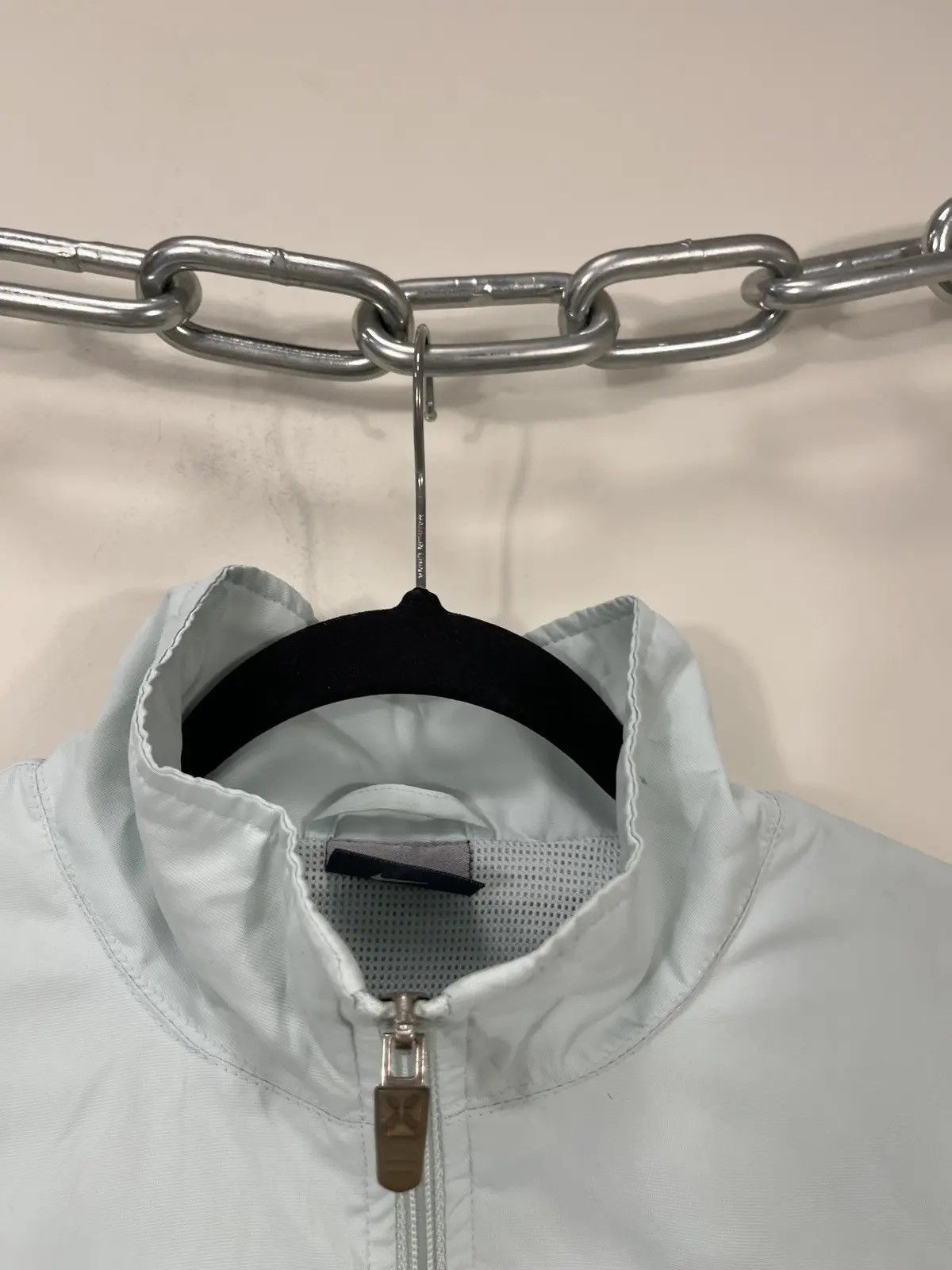 Nike × Vintage Vintage Nike Y2K Light Blue Retro Hype Nylon Track Jacket Size US XL / EU 56 / 4 - 4 Thumbnail