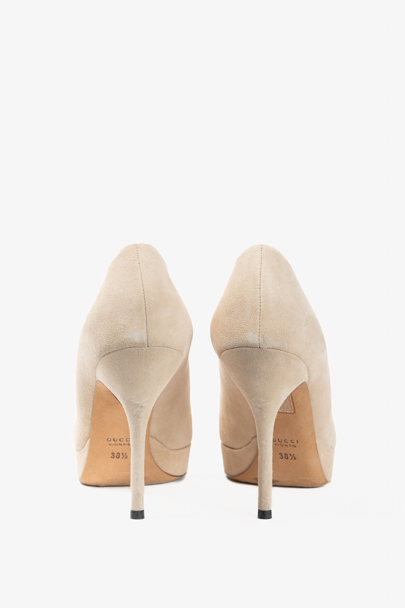Gucci Gucci Sable Kid Scamosciato Platform Pumps Size US 8 / IT 38 - 3 Thumbnail