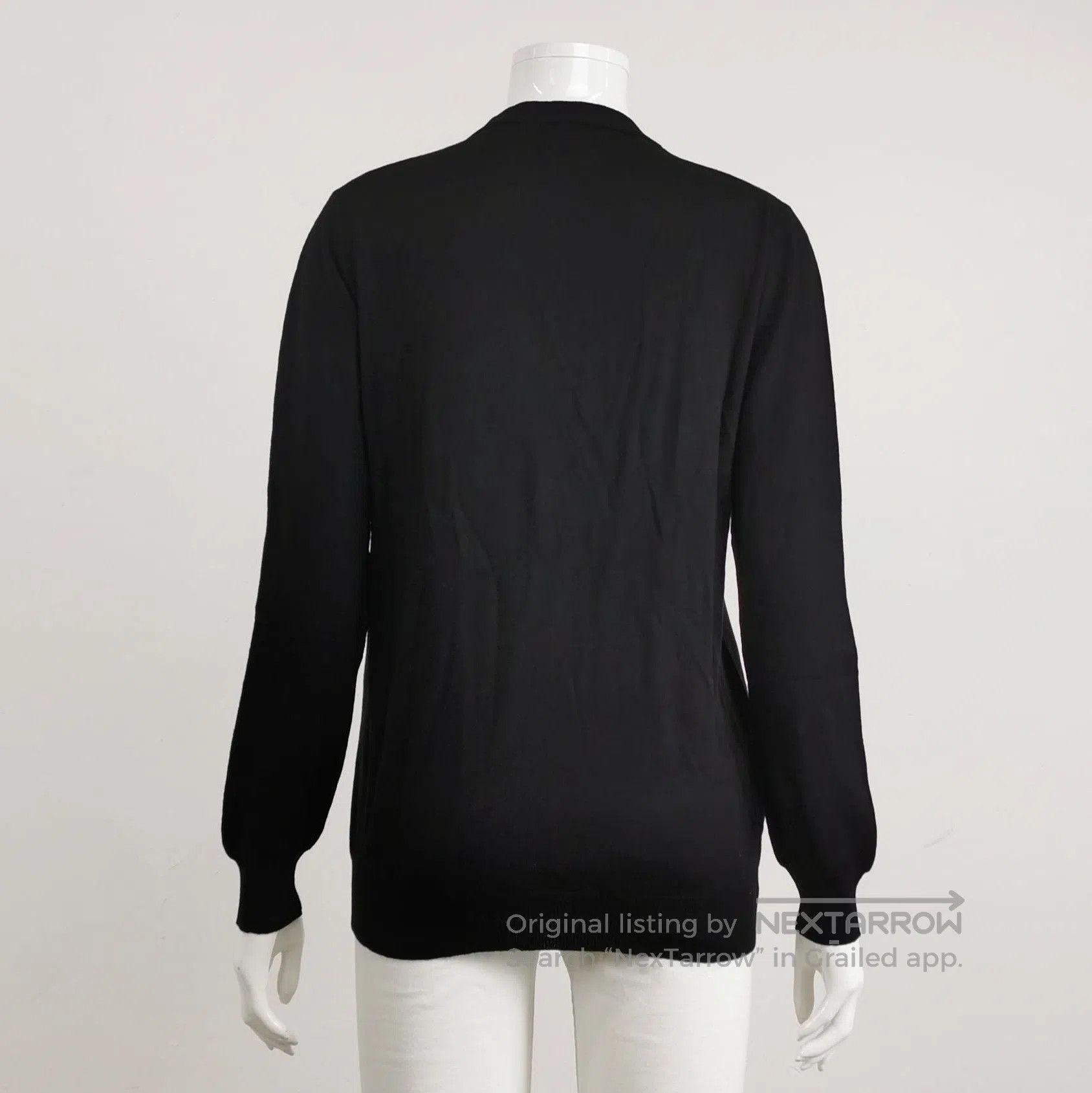 Prada Prada Black Wool Cardigan with Button Closure 0089. Size M / US 6-8 / IT 42-44 - 2 Thumbnail
