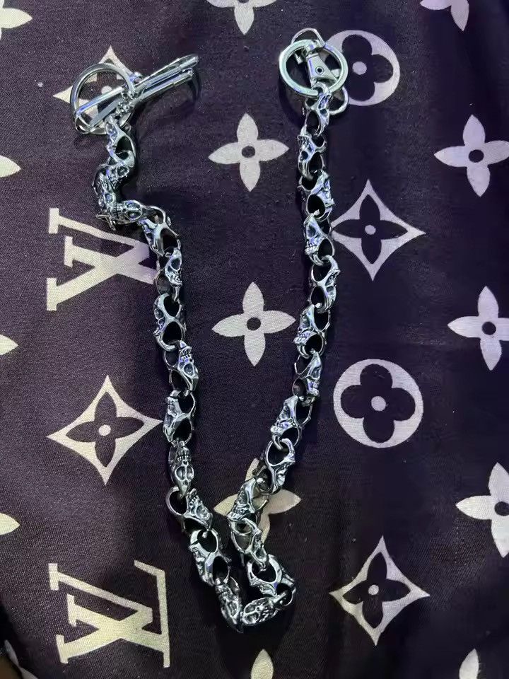 Vintage Skull Wallet Chain -63 cm Size ONE SIZE - 3 Thumbnail