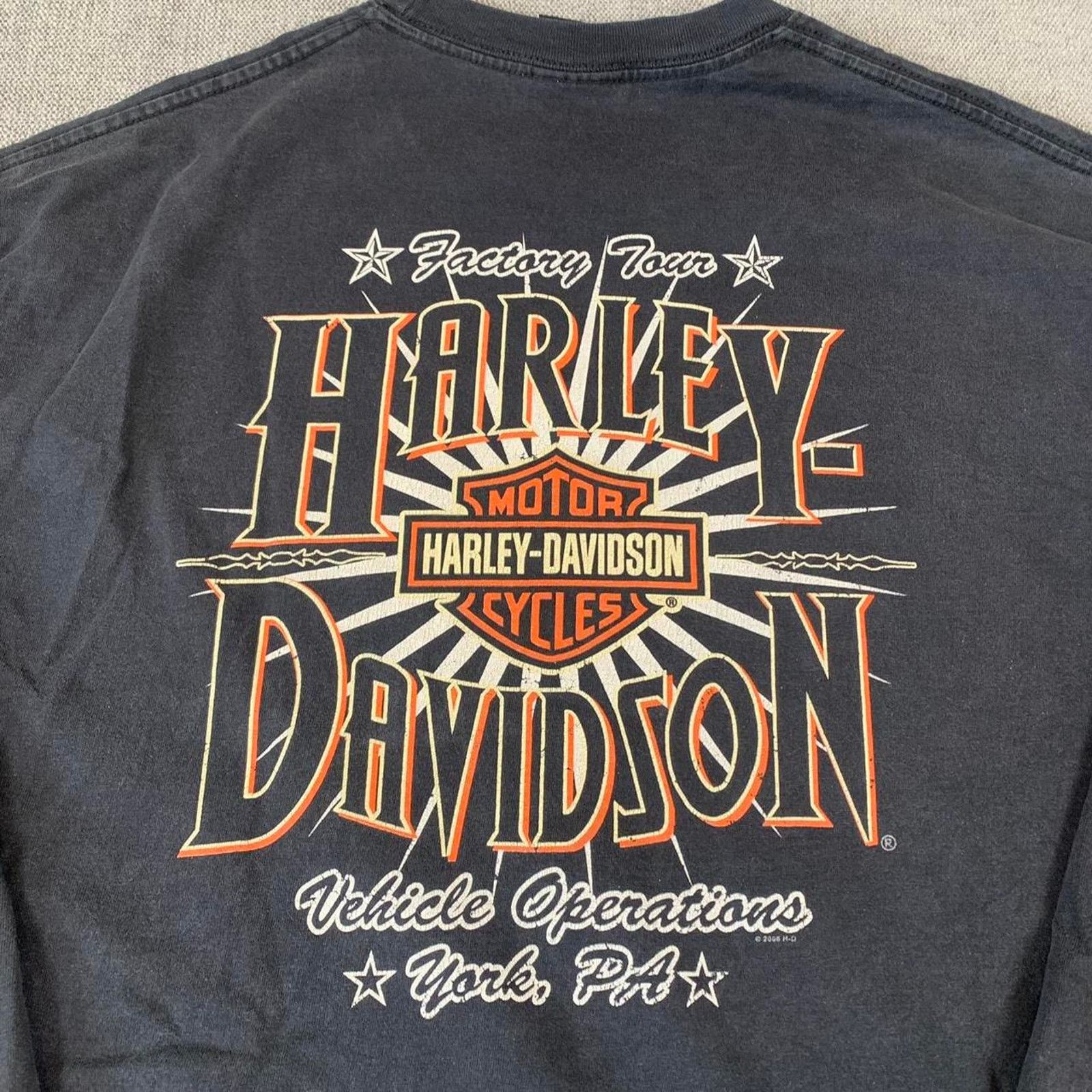 Harley Davidson Y2K Harley Davidson Flame long sleeve black T-shirt Size US XL / EU 56 / 4 - 6 Thumbnail