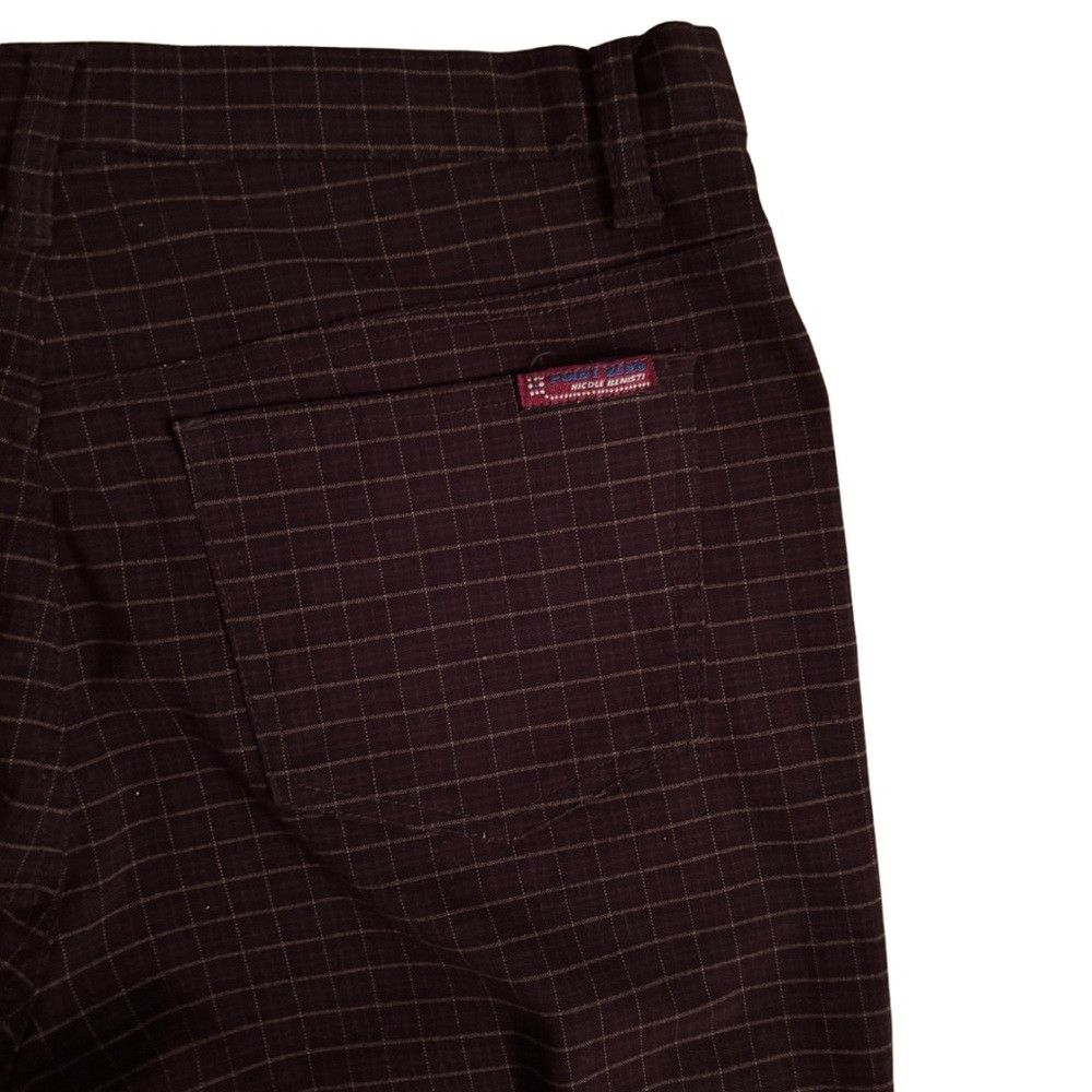 Point Zero Point Zero Y2K Women’s Classic Check Brown Bootleg Pants Size 32" / US 10 / IT 46 - 6 Thumbnail