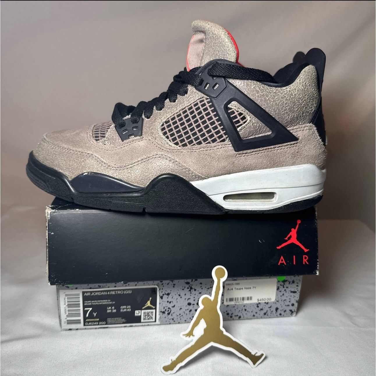 Jordan Brand × Nike Size 7 - Nike Air Jordan 4 Retro GS Taupe Haze Men's Shoes Size US 7 / EU 40 - 8 Thumbnail
