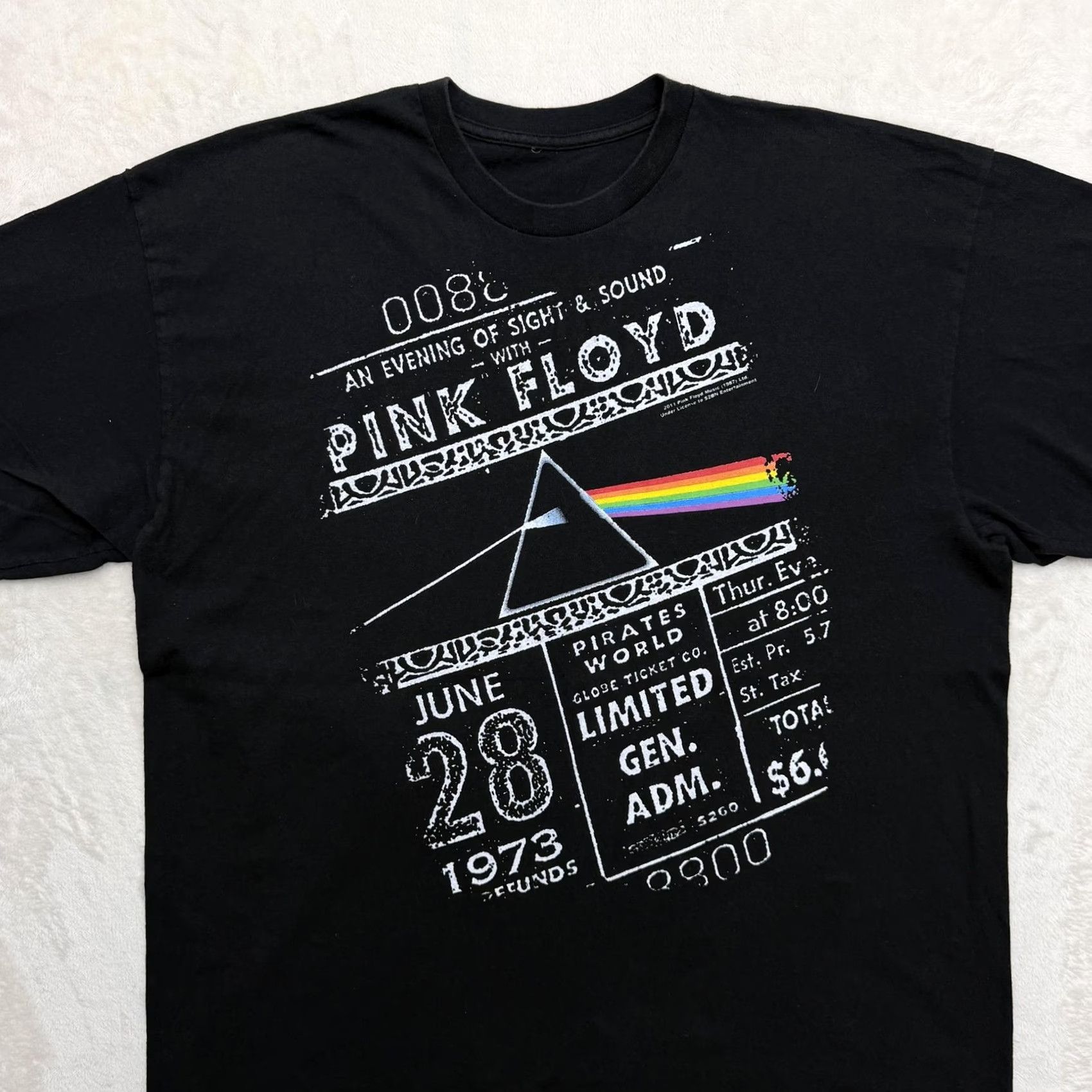 Vintage Pink Floyd Shirt Mens 2XL Black Dark Side Ticket Concert Graphic Tee Rock Size US XXL / EU 58 / 5 - 3 Thumbnail
