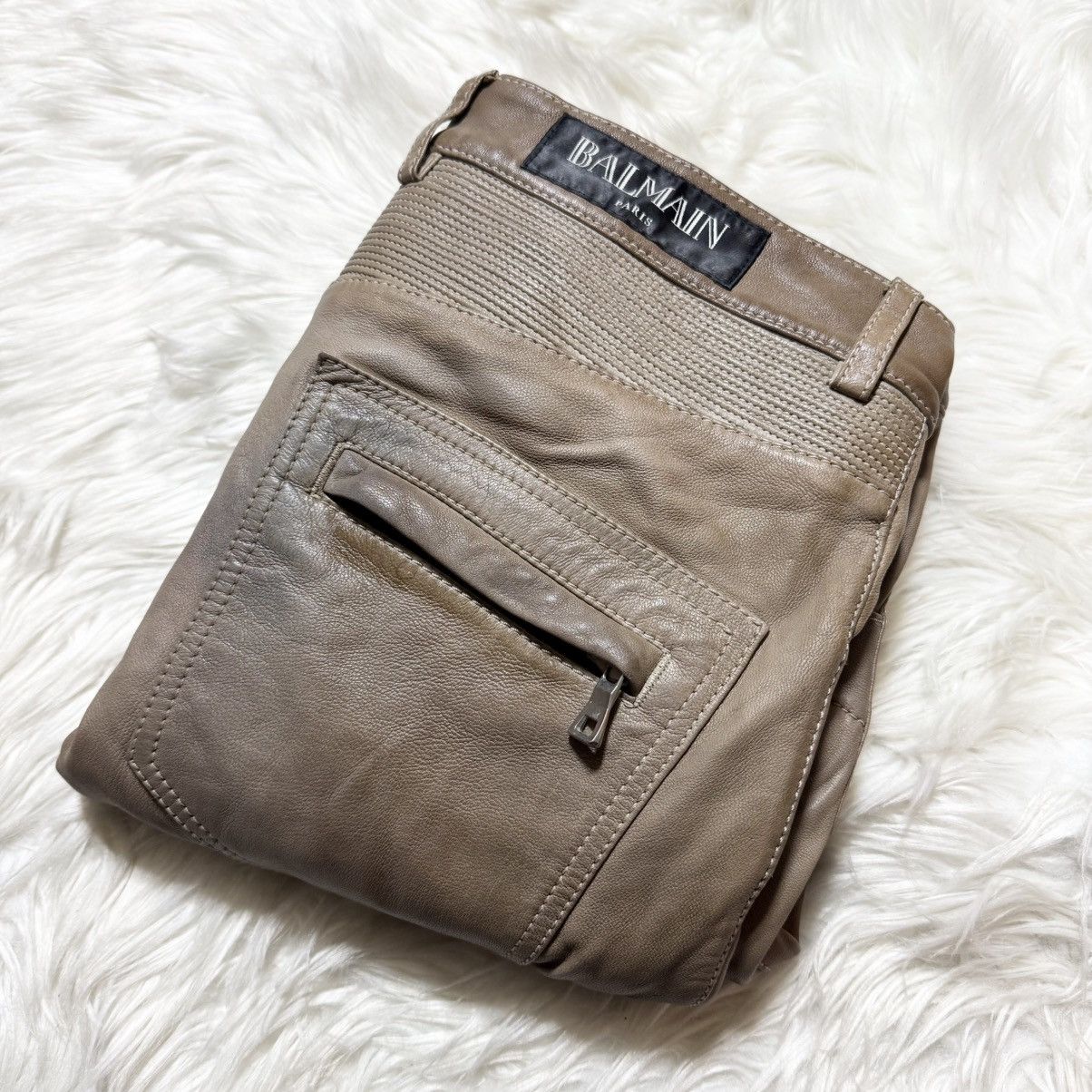 Balmain collection model, Balmain Homme leather biker pants Size US 32 / EU 48 - 19 Thumbnail
