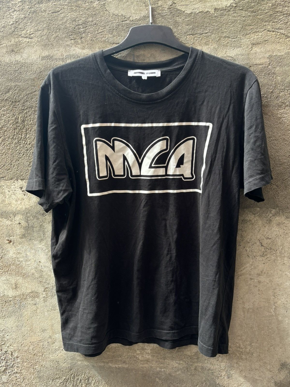Alexander McQueen T-shirt Tee MCQ overprint Y2K