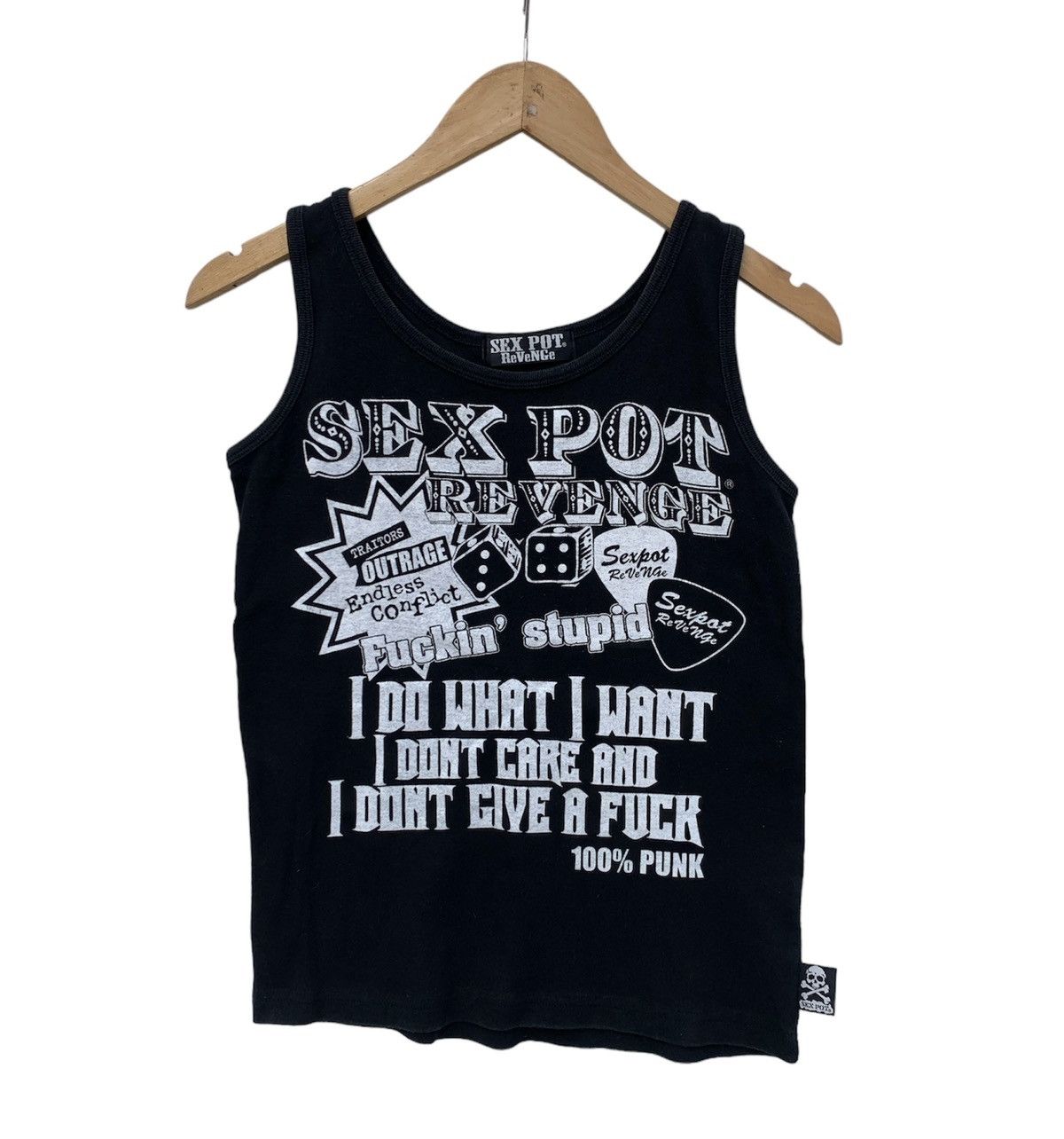 image of Seditionaries Sex Pot Revenge Punk Singlet in Black, Women's (Size XS)