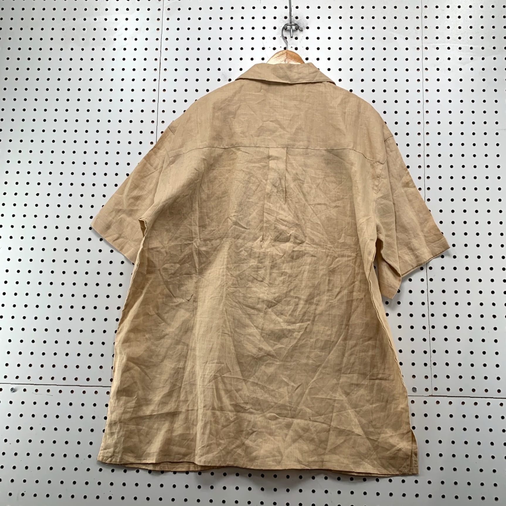 Vintage Empra Button-Up Shirt Mens 2XL Linen Beige Short Sleeve NWT Size US XXL / EU 58 / 5 - 2 Thumbnail