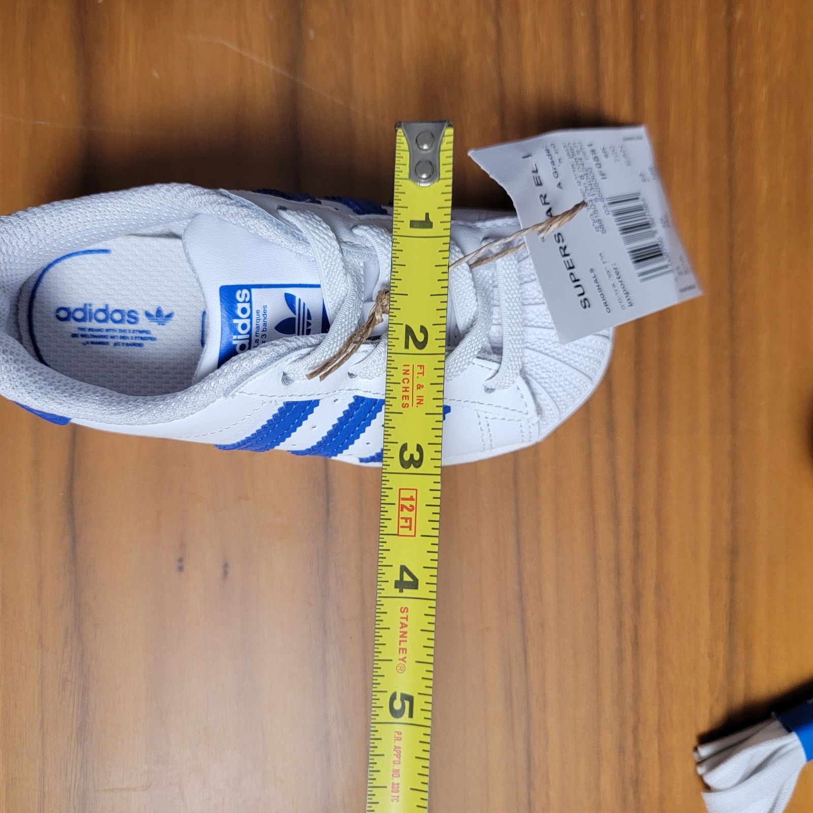 Adidas adidas Infant Superstar EL I Sneaker, White/Royal Sz 6.5K Size US 6.5 / EU 39-40 - 6 Thumbnail