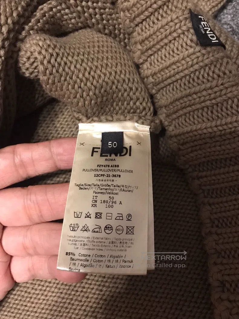 Fendi Fendi Sweater, Cotton and Cashmere Material, One-Shoulder Size US M / EU 48-50 / 2 - 5 Thumbnail