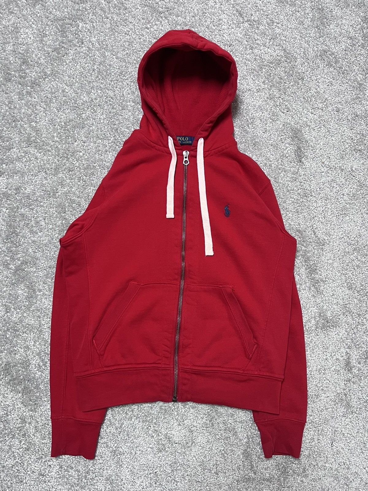 Polo Ralph Lauren Red Zip Hoodie Size M