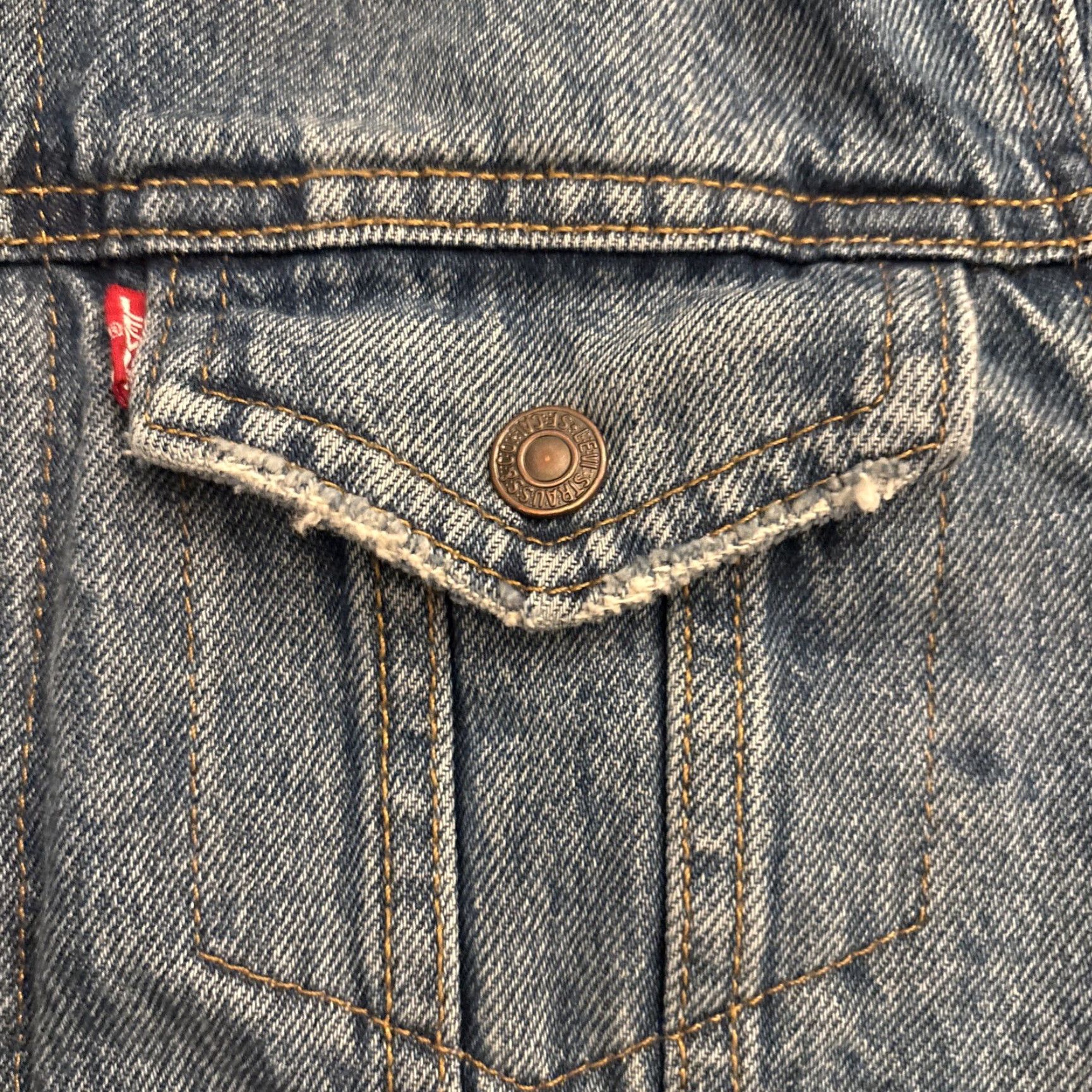Levi's VINTAGE Levi's Premium Denim Jacket Womens XS Blue Sherpa Lined Classic Retro 00s Size XS / US 0-2 / IT 36-38 - 3 Thumbnail