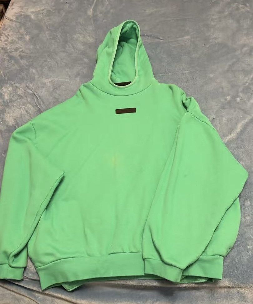 Fear of God Fear of God Essentials Pullover Hoodie Mint Leaf Men's FW23 Size US L / EU 52-54 / 3 - 3 Thumbnail