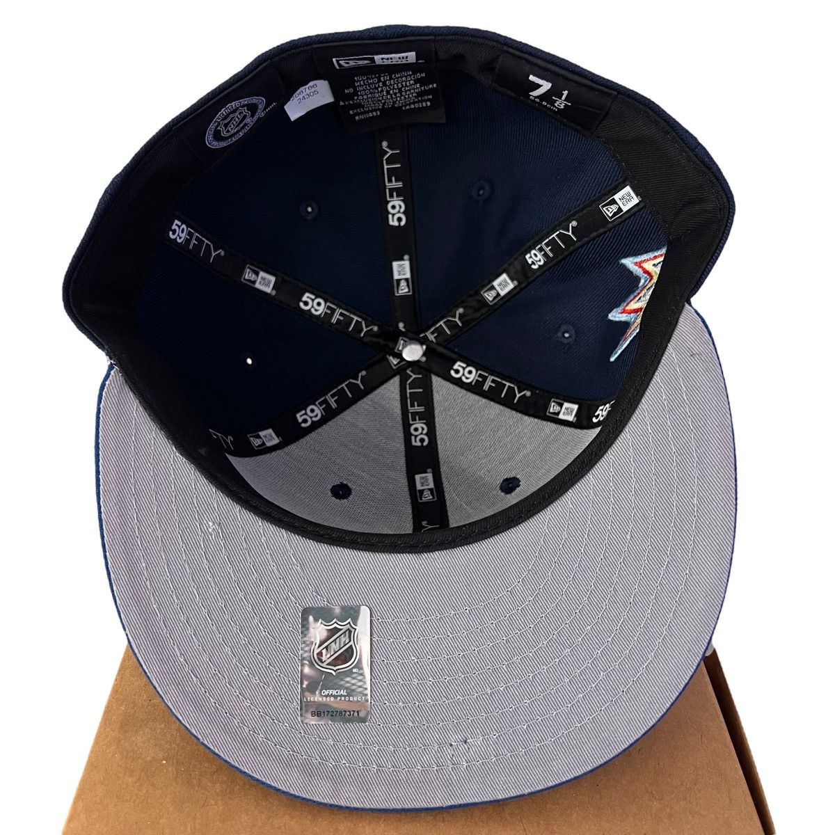 MLB × MyFitteds × New Era 7 1/8- Myfitteds New York Rangers Henrik Lunqvist Fitted Hat Size ONE SIZE - 6 Thumbnail