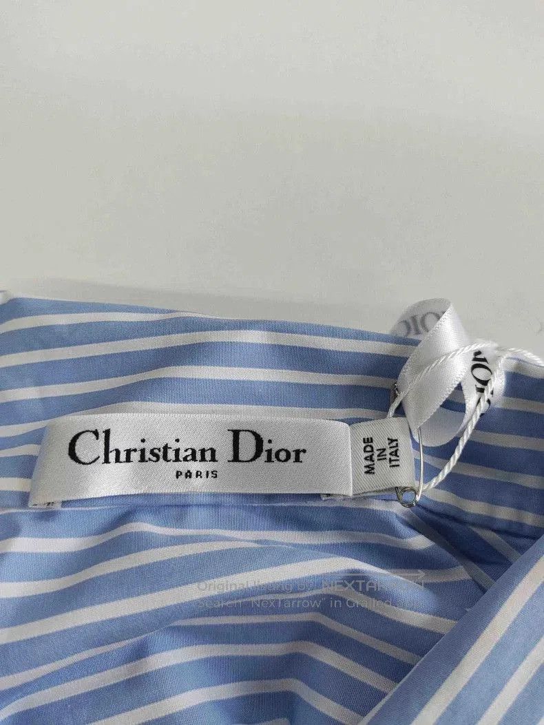 Dior Dior Blue White Stripe Shirt Dress. Size US XS / EU 42 / 0 - 3 Thumbnail